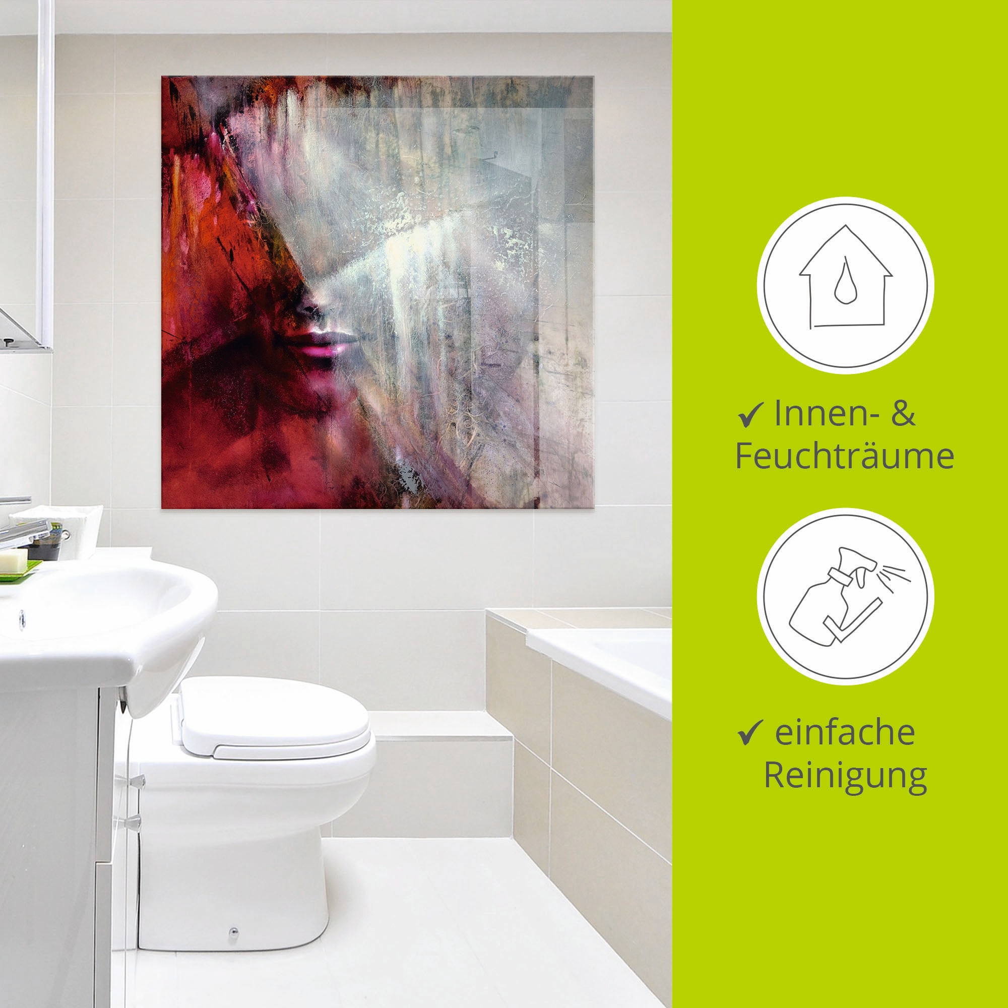 Artland Glasbild »Julia« Frau 1 Stk. tlg. in verschiedenen Grössen