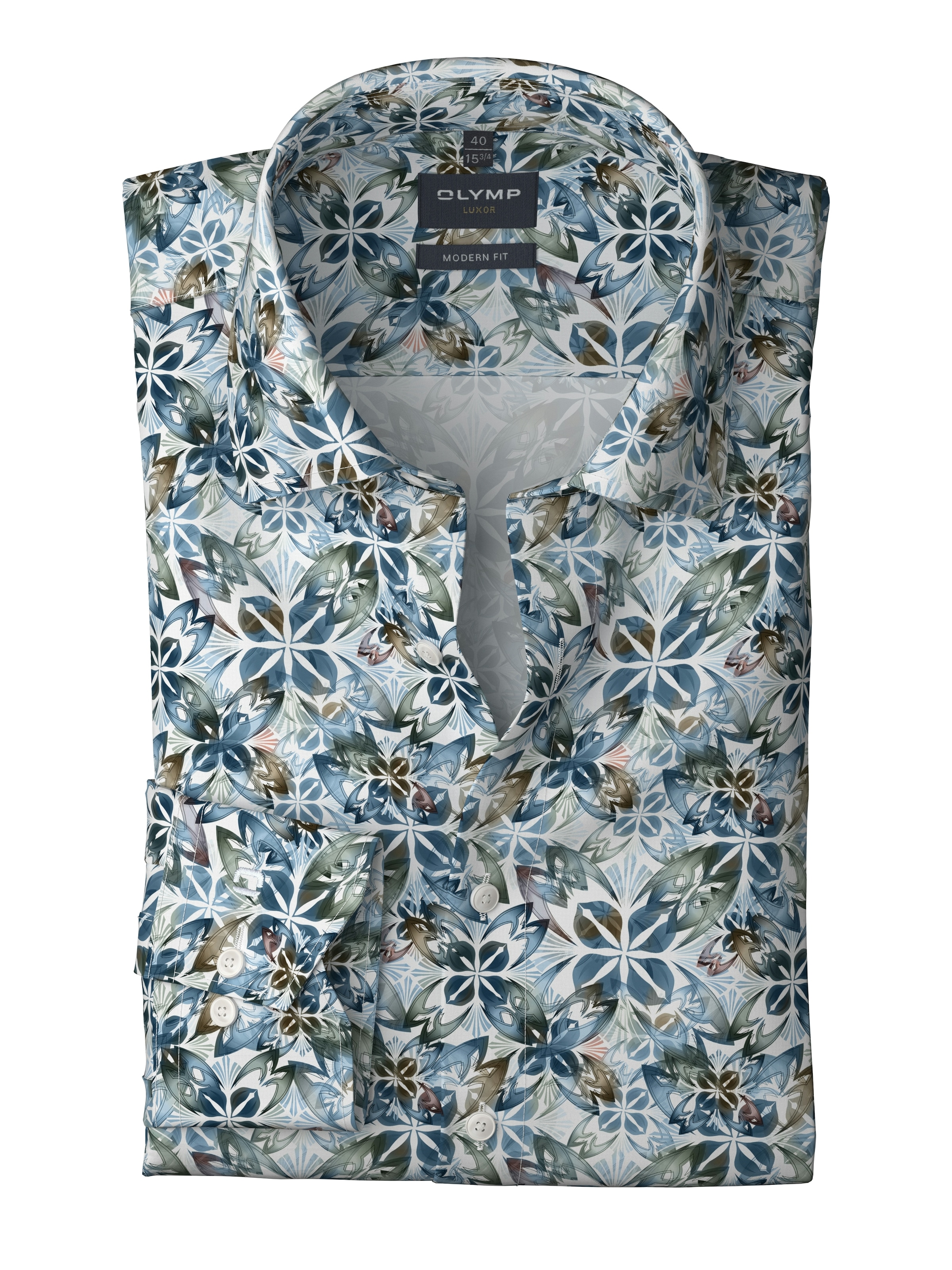 OLYMP Langarmhemd »Luxor modern fit« modern fit, New Kentkragen, Business Hemd