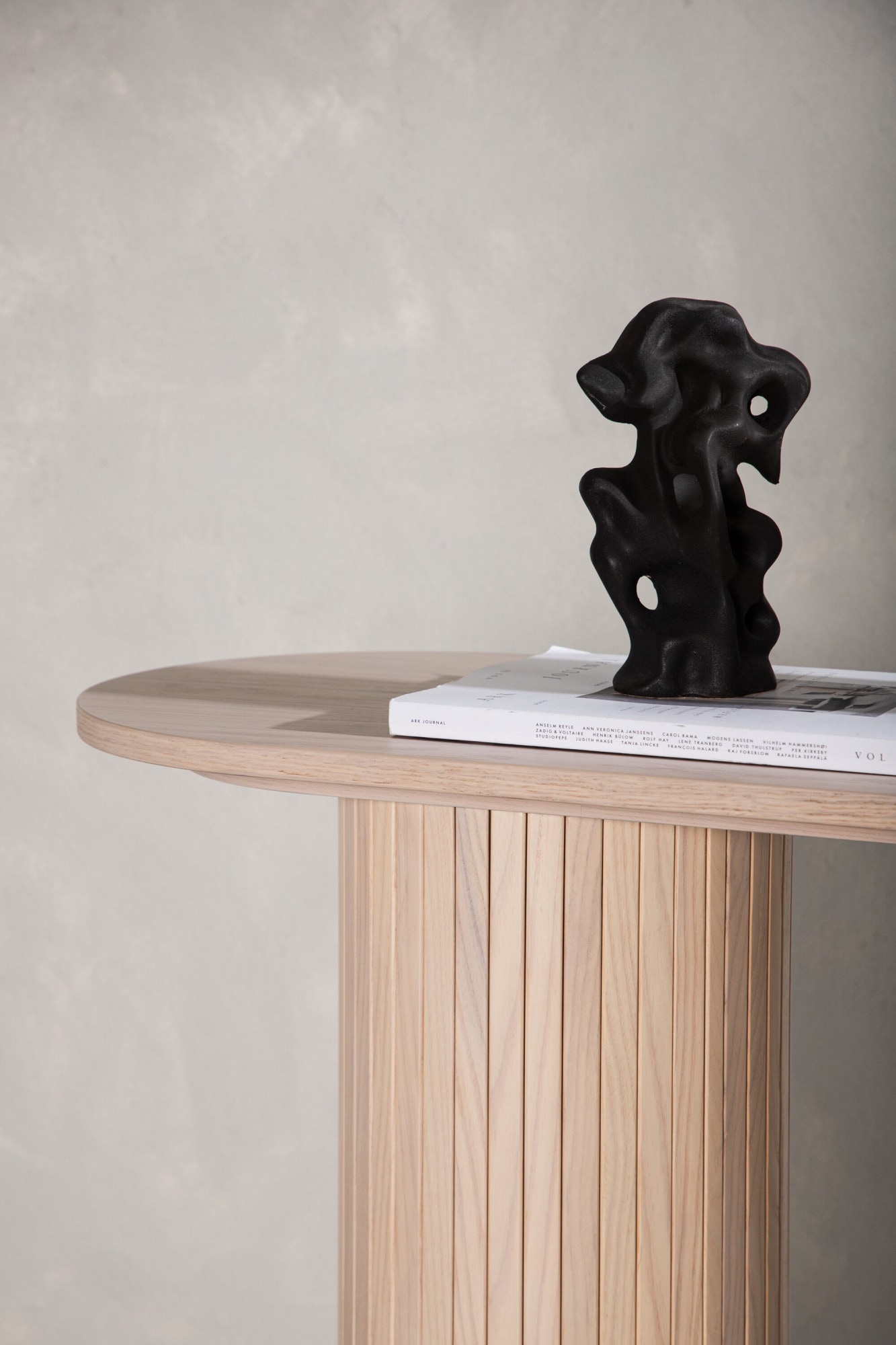 Venture Home Table d'appoint »Bianca, ovaler Konsolentisch mit Holzfurnier-Optik, 130 × 40 cm« table d'appoint, placage, ovale, haute, spacieuse, noble