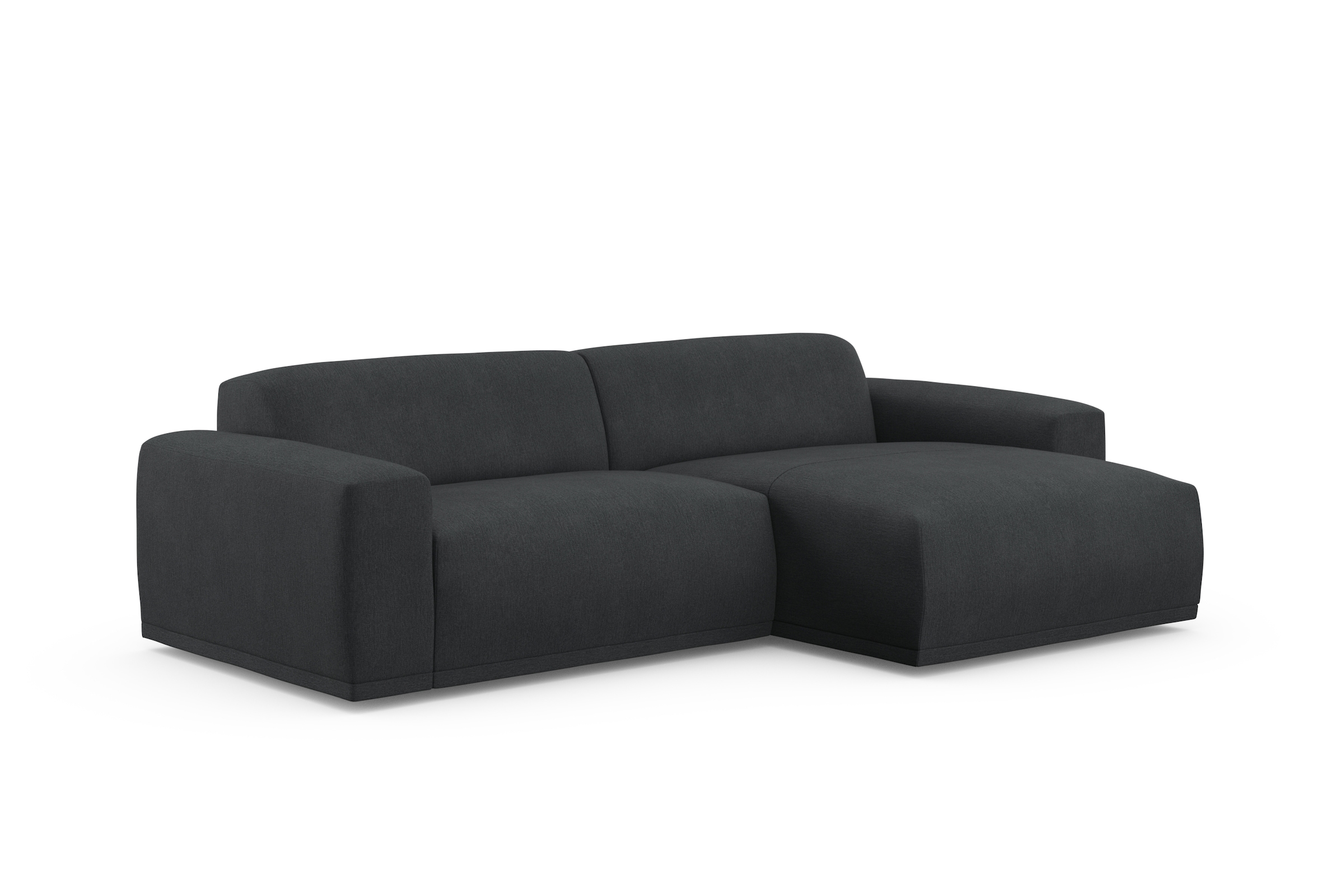 TRENDMANUFAKTUR Canapé d'angle »Braga, mit hochwertigem Kaltschaum, L-Form , Japandi-Design« Canapé moderne, sofa avec grand confort d’assise, 255/72/160 cm (L/H/P)