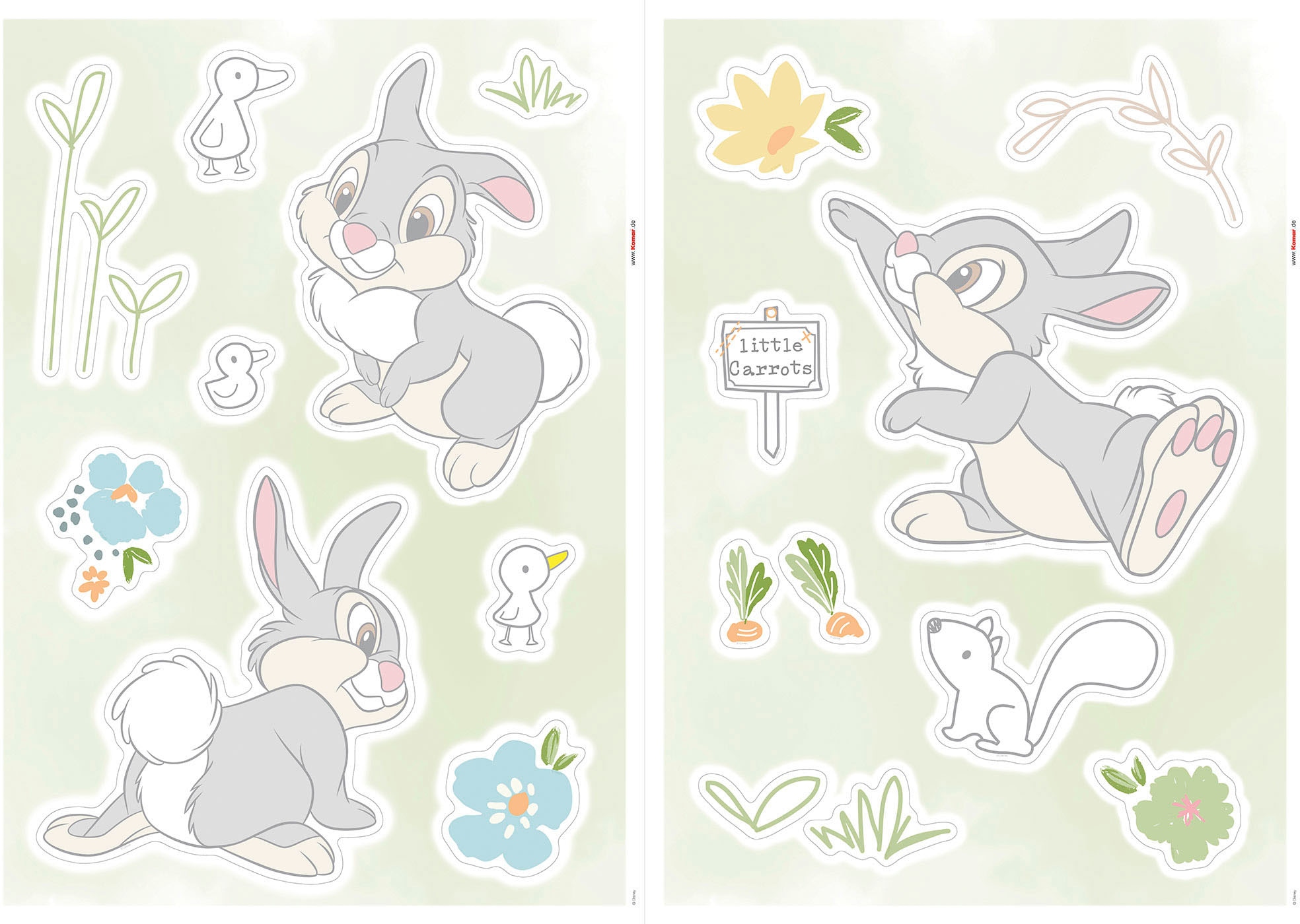 Komar Autocollant mural »Thumper Growing Carrots - Grösse 50 x 70 cm« selbstklebend, Wandsticker, Kinderzimmer