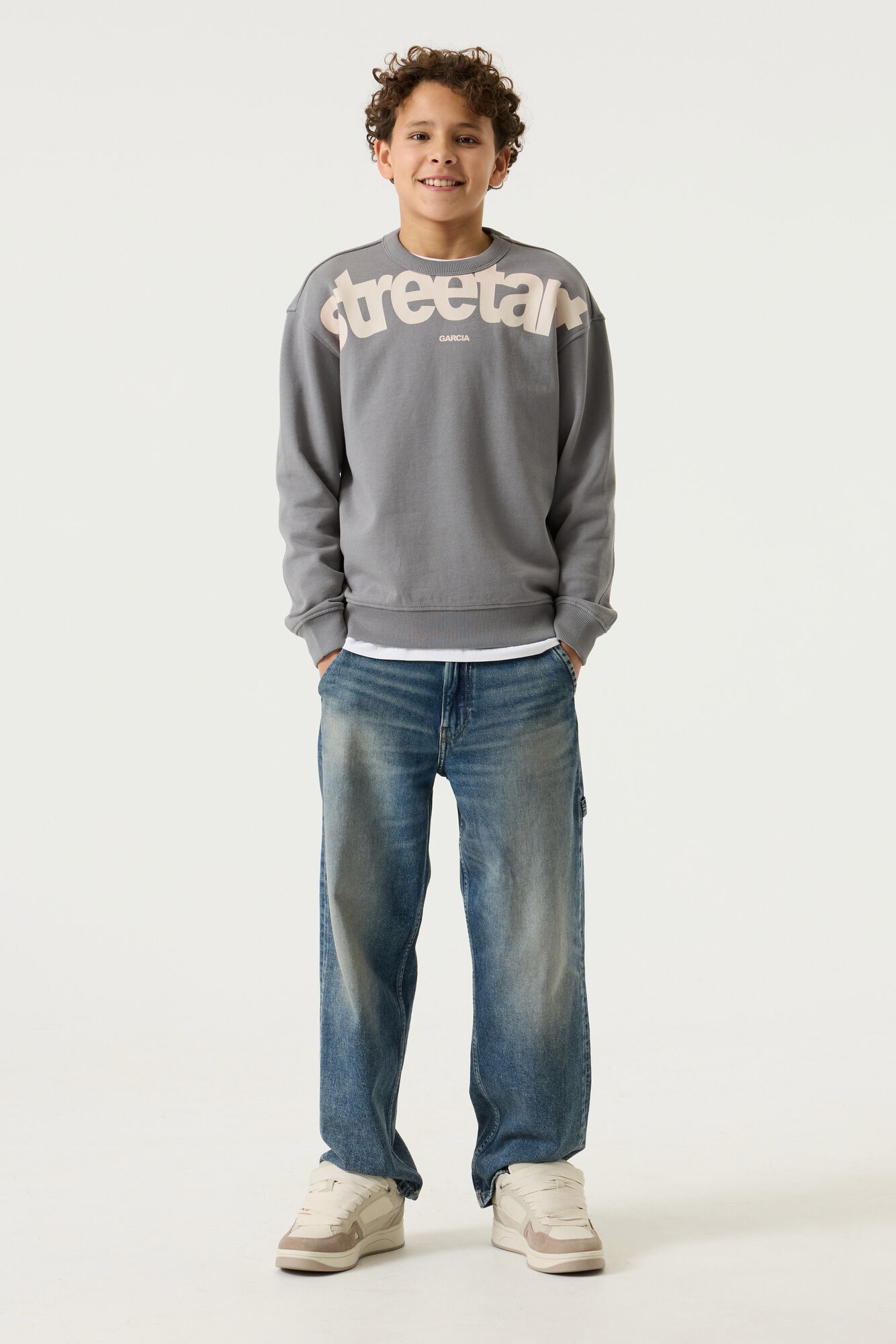 Garcia Sweat-shirt , avec inscription « for BOYS »
