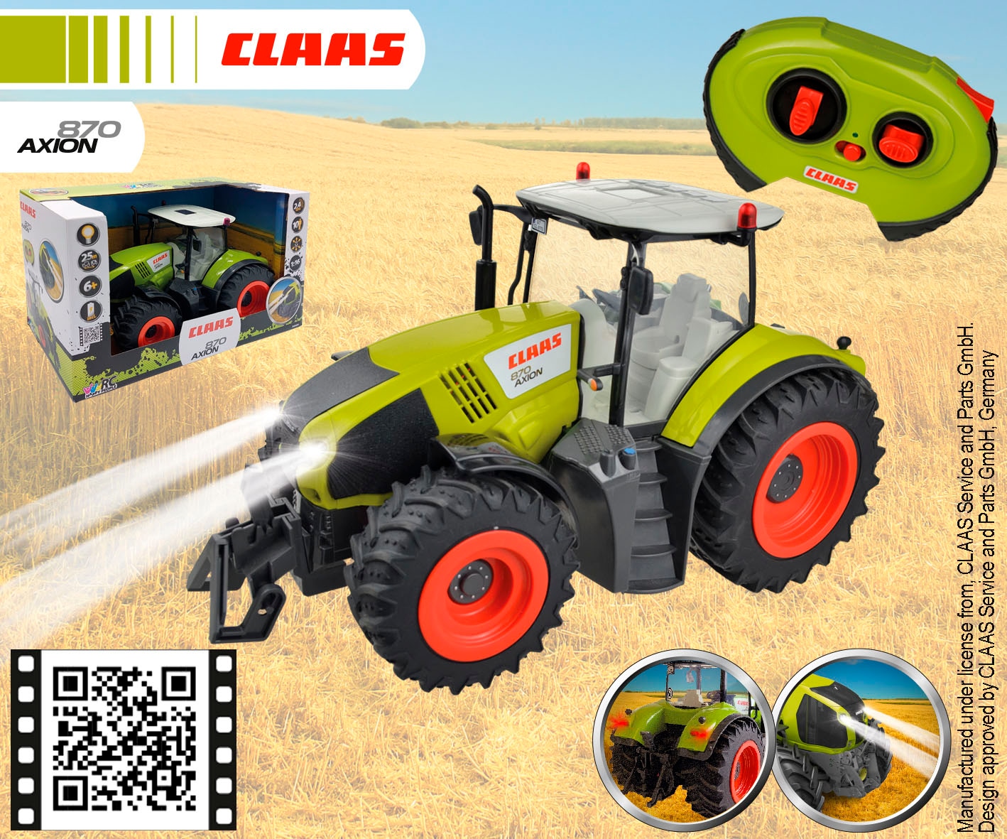 Happy People RC-Traktor »CLAAS Lexion 870« mit Fernbedienung und bis zu 25 m Reichweite