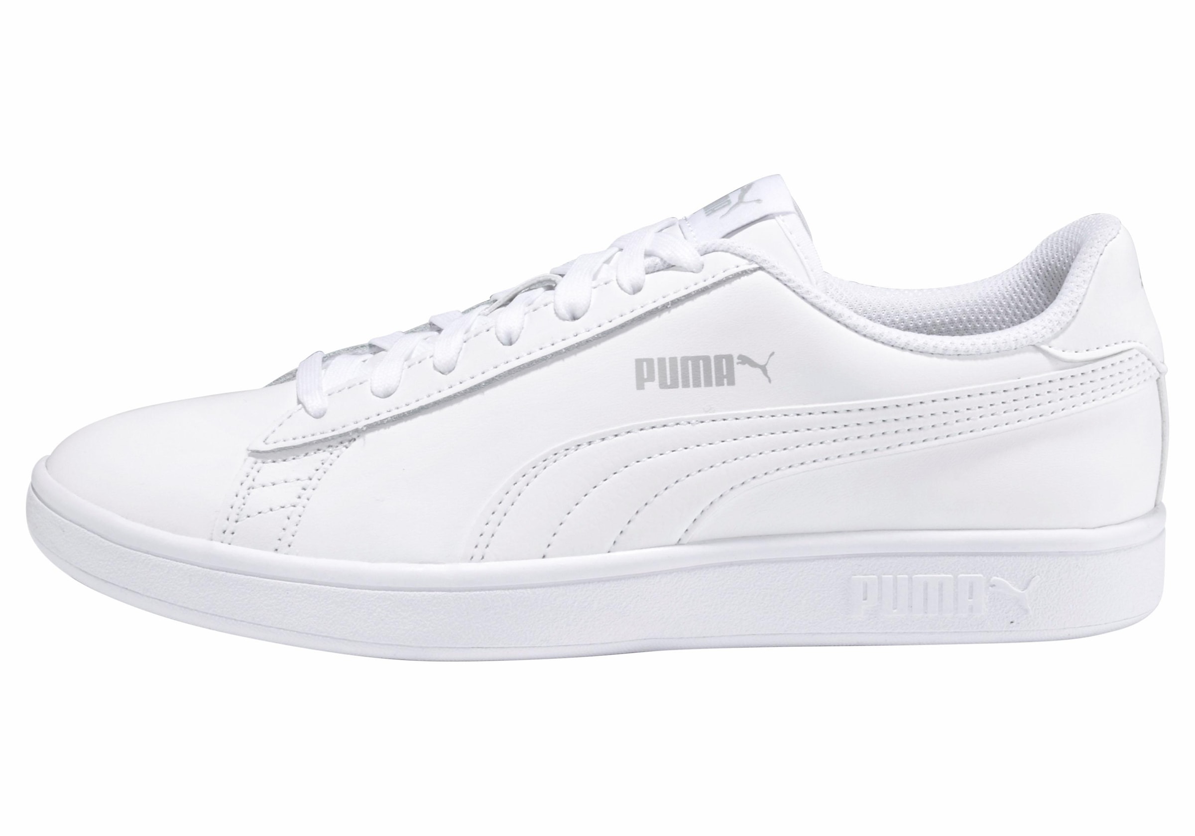 PUMA Sneaker »SMASH V2 L«  atmungsaktives Obermaterial aus Leder und Synthetik, Schnürung