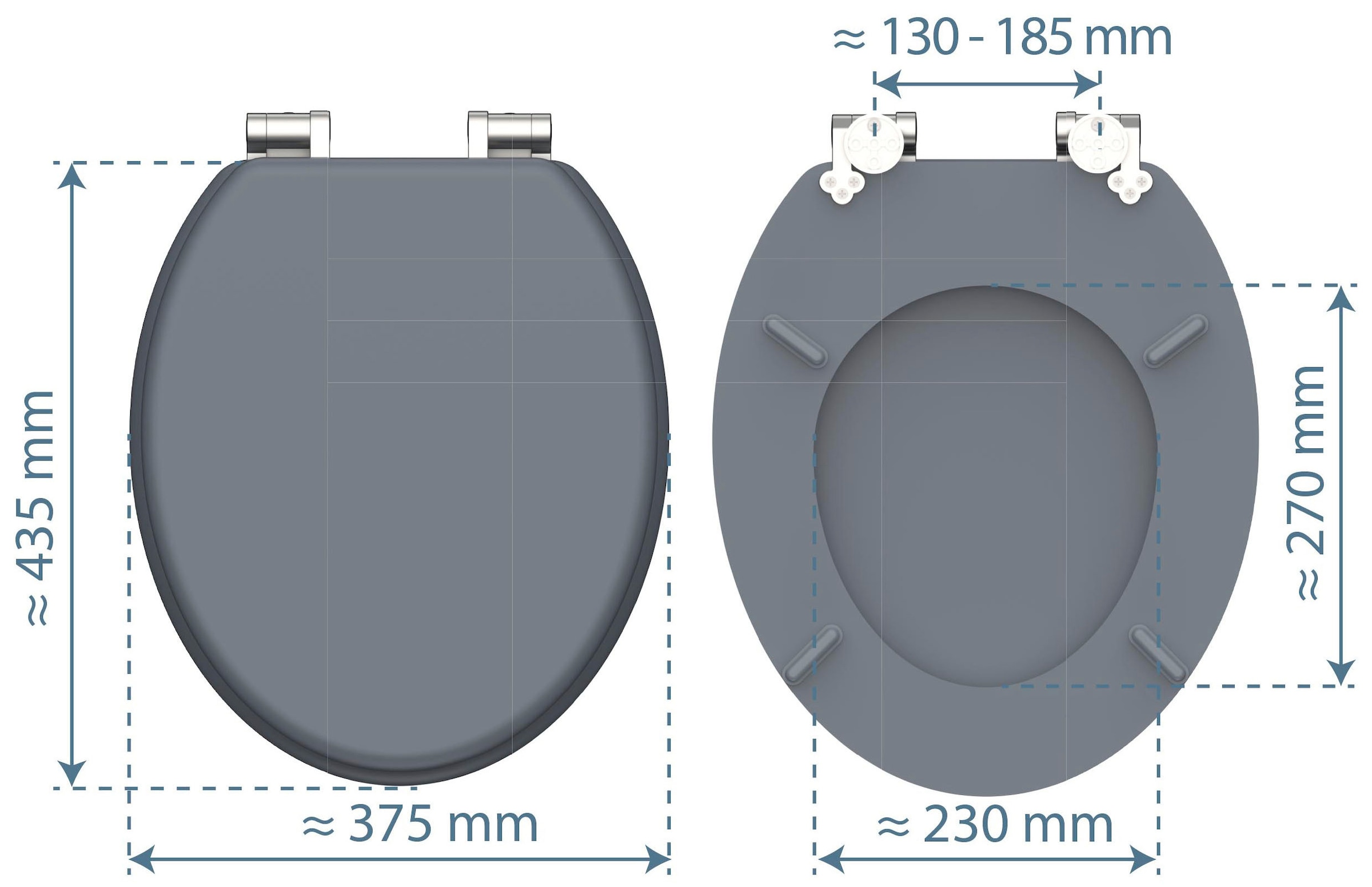 Schütte WC-Sitz »SPIRIT GREY« Toilettendeckel, mit Absenkautomatik