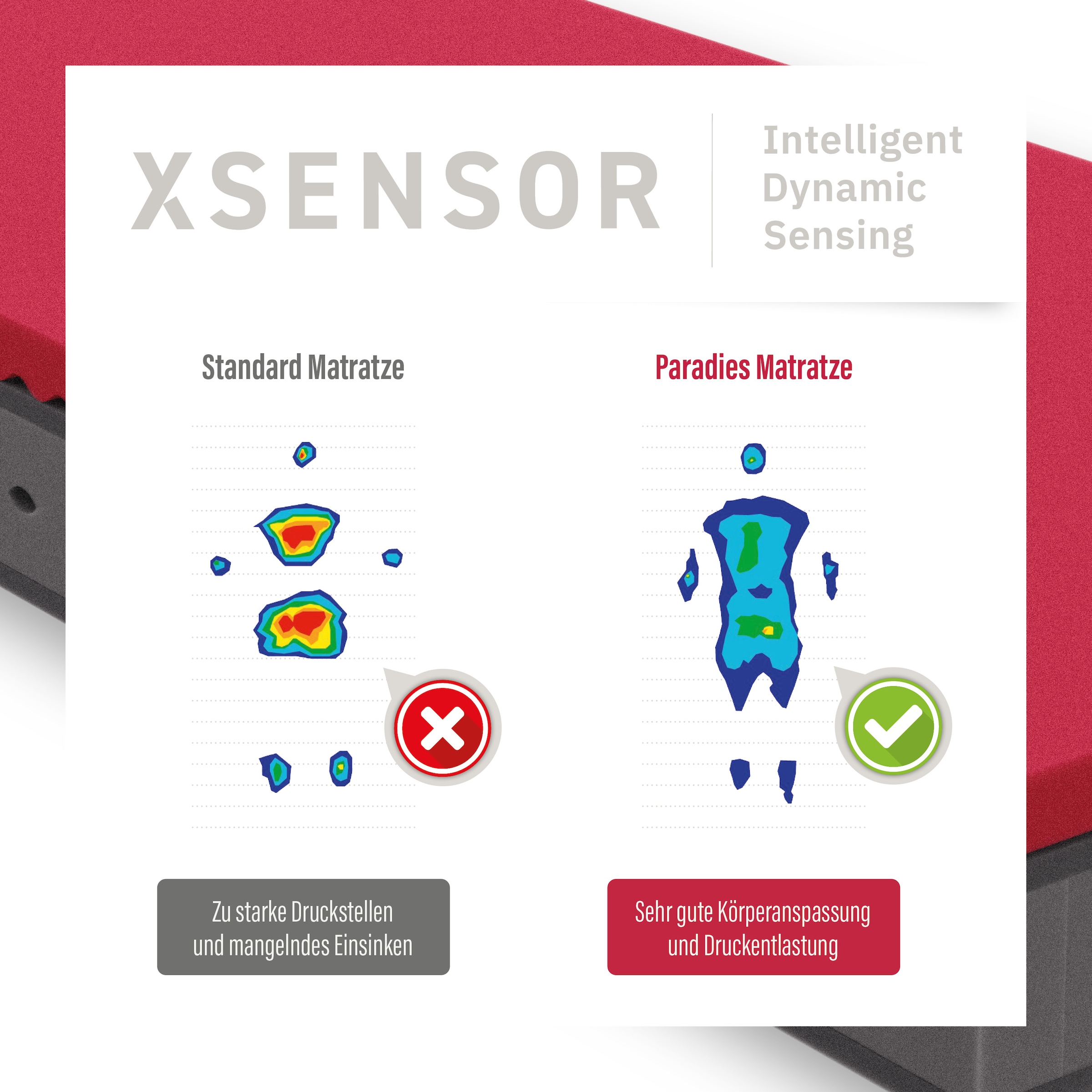 Paradies Federkernmatratze »Neuheit: Paradies Perfekta TFK, 90x200, 140x200 cm & weitere Grössen« 22 cm hoch Raumgewicht: 35 kg/m³ 1.000 Federn 1 Stk. tlg. Matratze mit 1.000 Federn für maximale Punktelastizität und Komfort