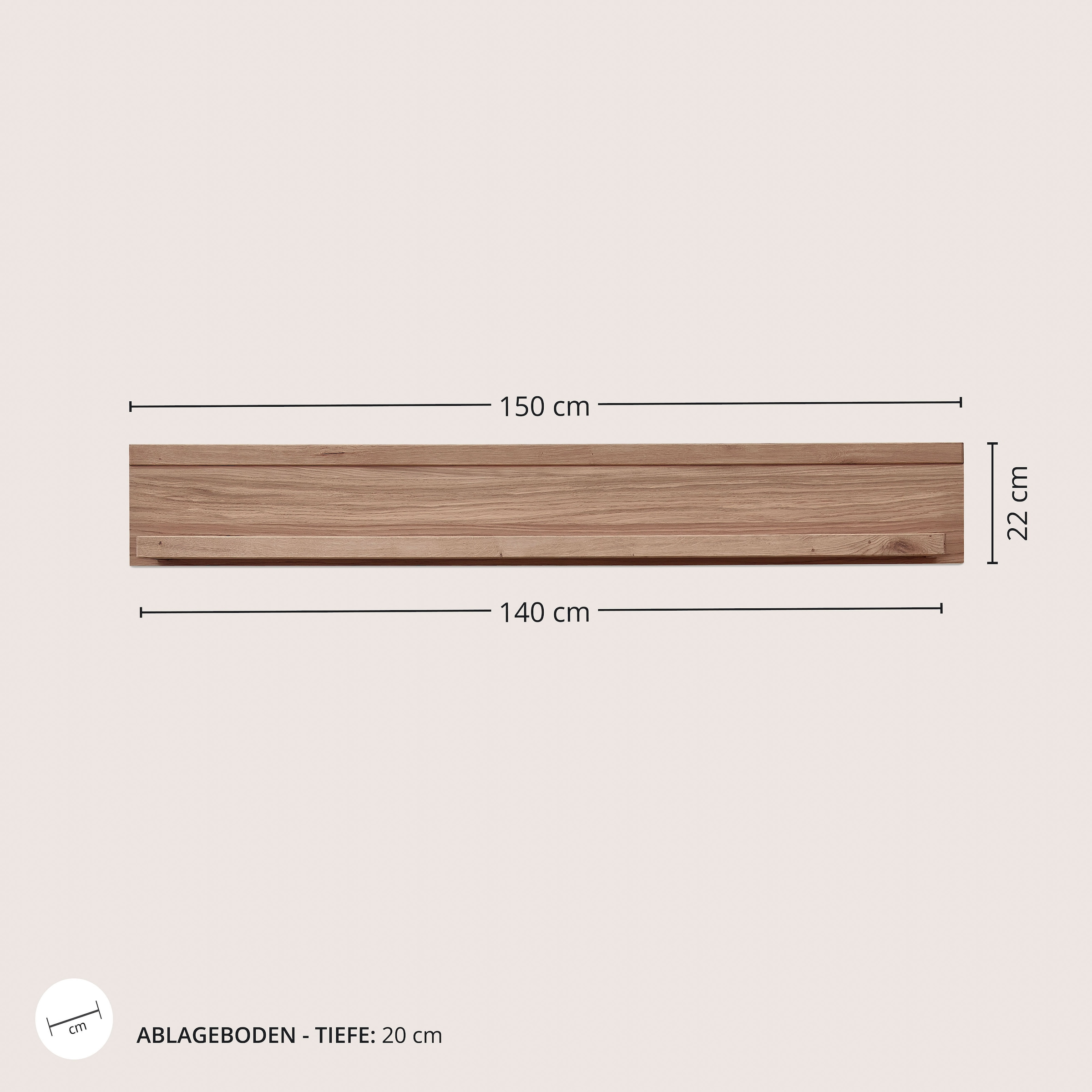 Wohnconcept Tableau mural »Donna Wandboard, 15x22x24 ( BxHxT)« 1 cuis tlg. Massivholzblende, 1 Boden