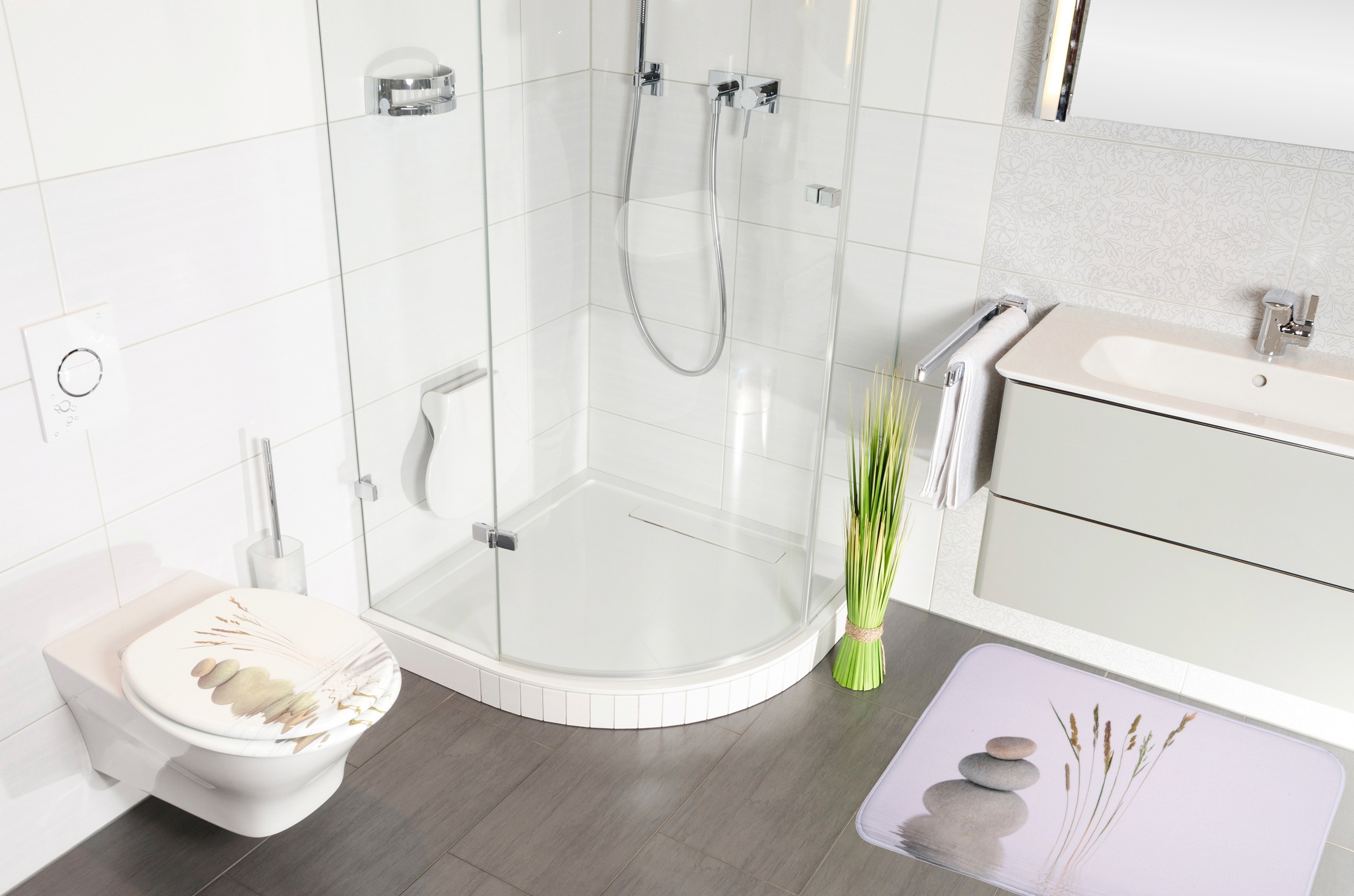 Sanilo Badaccessoire-Set »Balance« bestehend aus WC-Sitz, Badteppich und Waschbeckenstöpsel