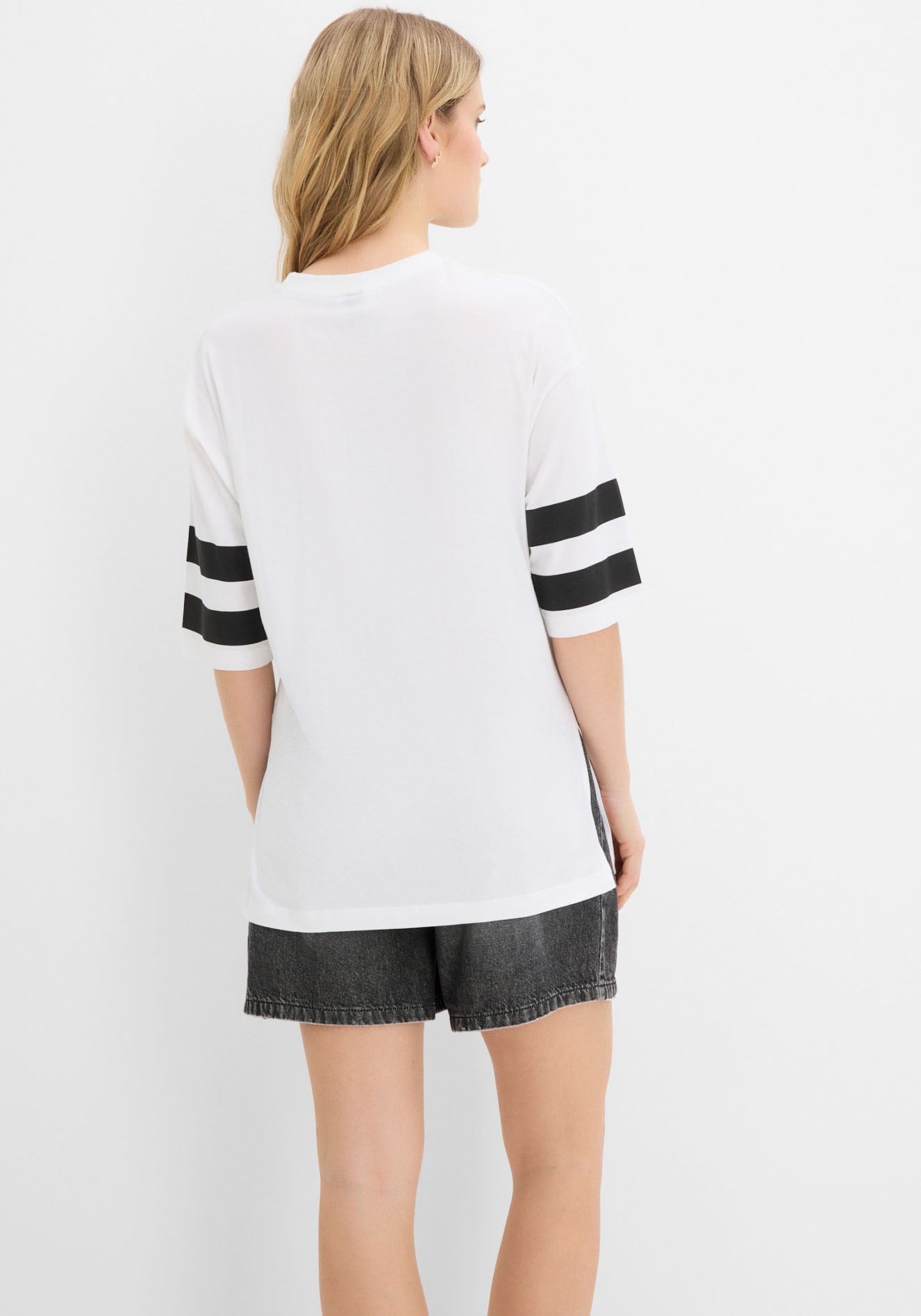 bonprix T-shirt oversize »Oversize-Shirt aus reiner Baumwolle« Coupe oversize, manches mi-longues, en coton pur