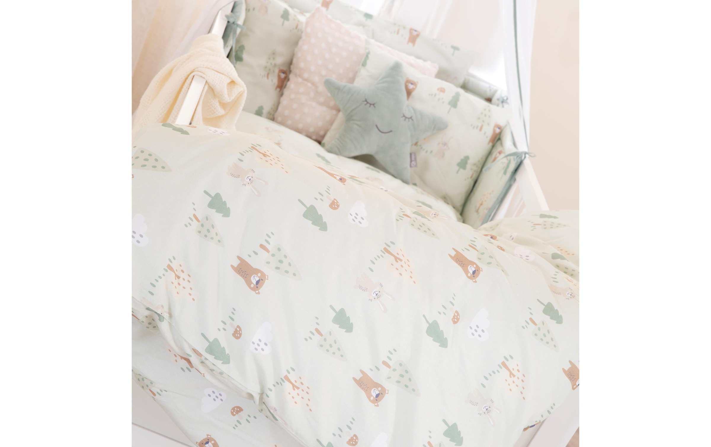 roba® Linge de lit pour enfants »Woodland Buddies 4-teilig«
