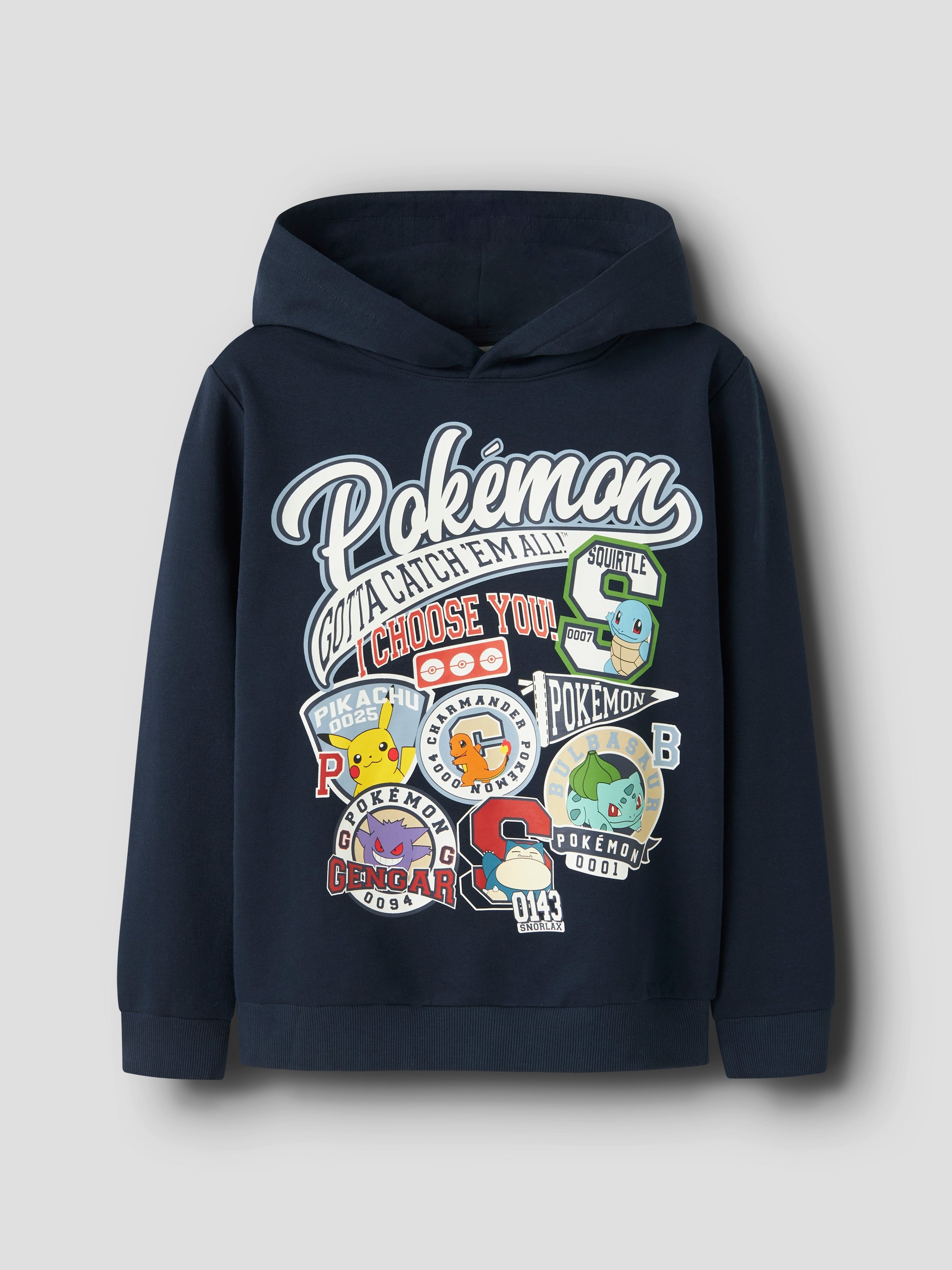 Name It Sweat à capuche »NKMJIM POKEMON NREG SWE WH BRU NOOS SKY«, mélange coton, coupe régulière, imprimé Pokemon
