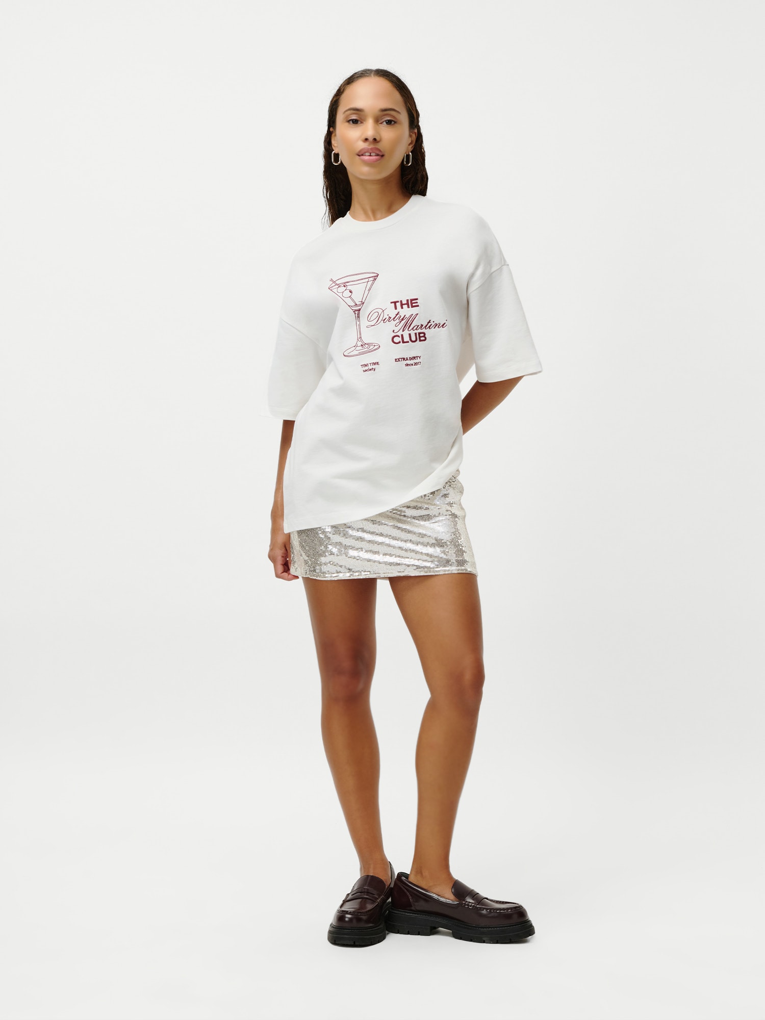 LeGer T-shirt »Simona T-Shirt« Mit grossem Print, lockere Form
