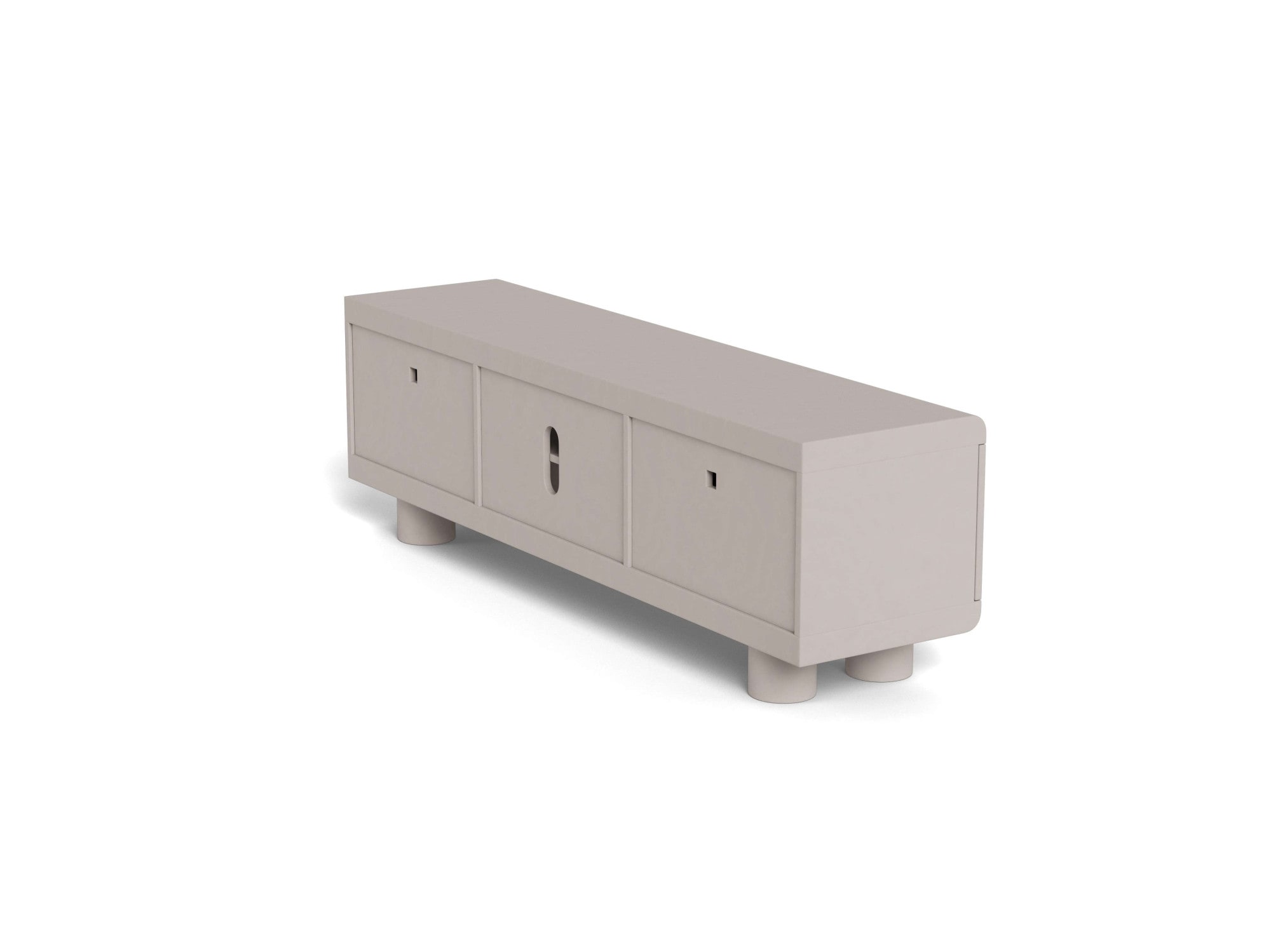 ACTONA GROUP Meuble TV »Magee - eleganter TV- Tisch für das moderne Wohnzimmer« Peint en gris chaud. 2 compartiments et 3 étagères