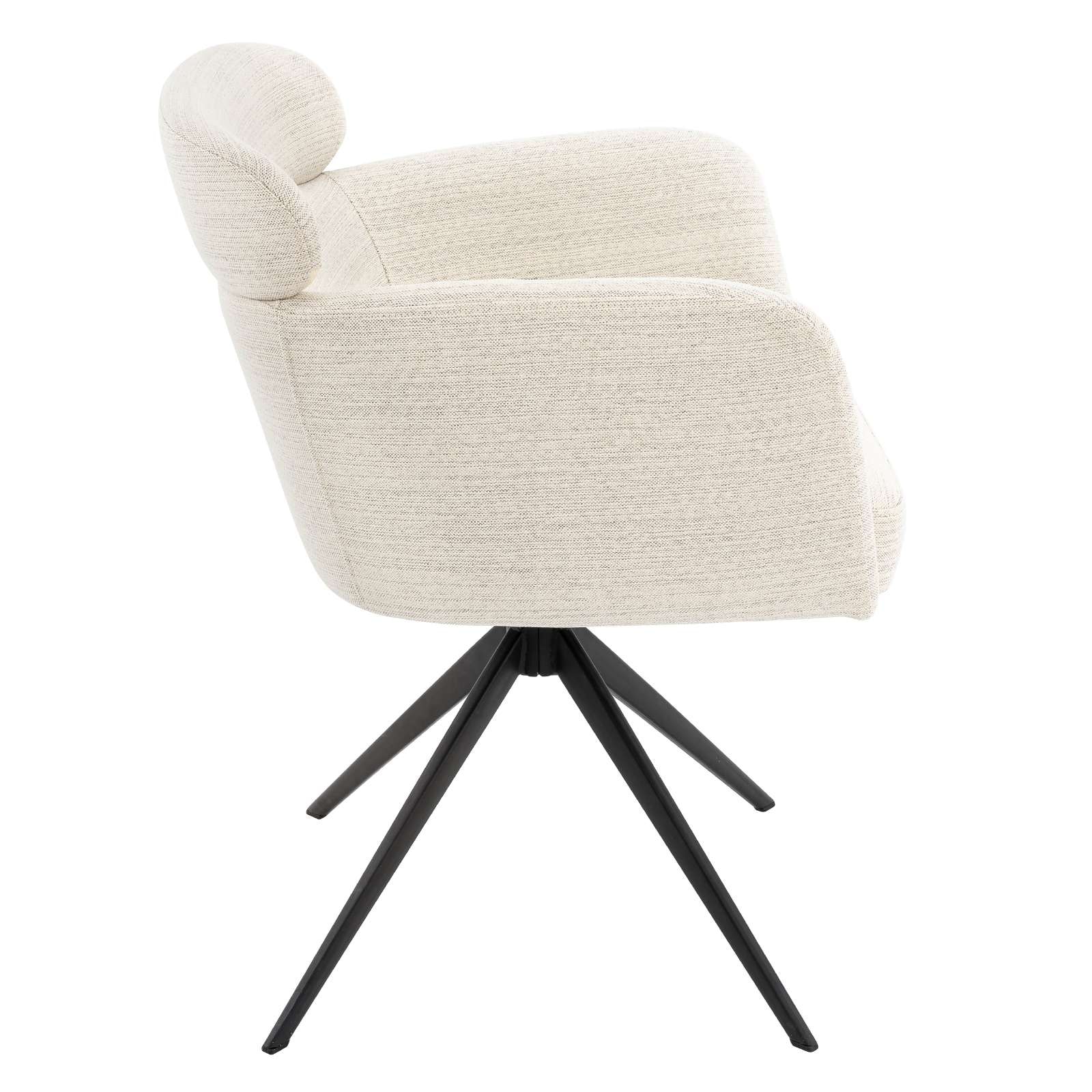 GOODproduct Chaise de salle à manger »Isarco« () 2 cuisretour automatique à 360°, dossier rembourré, accoudoir et surface d'assise