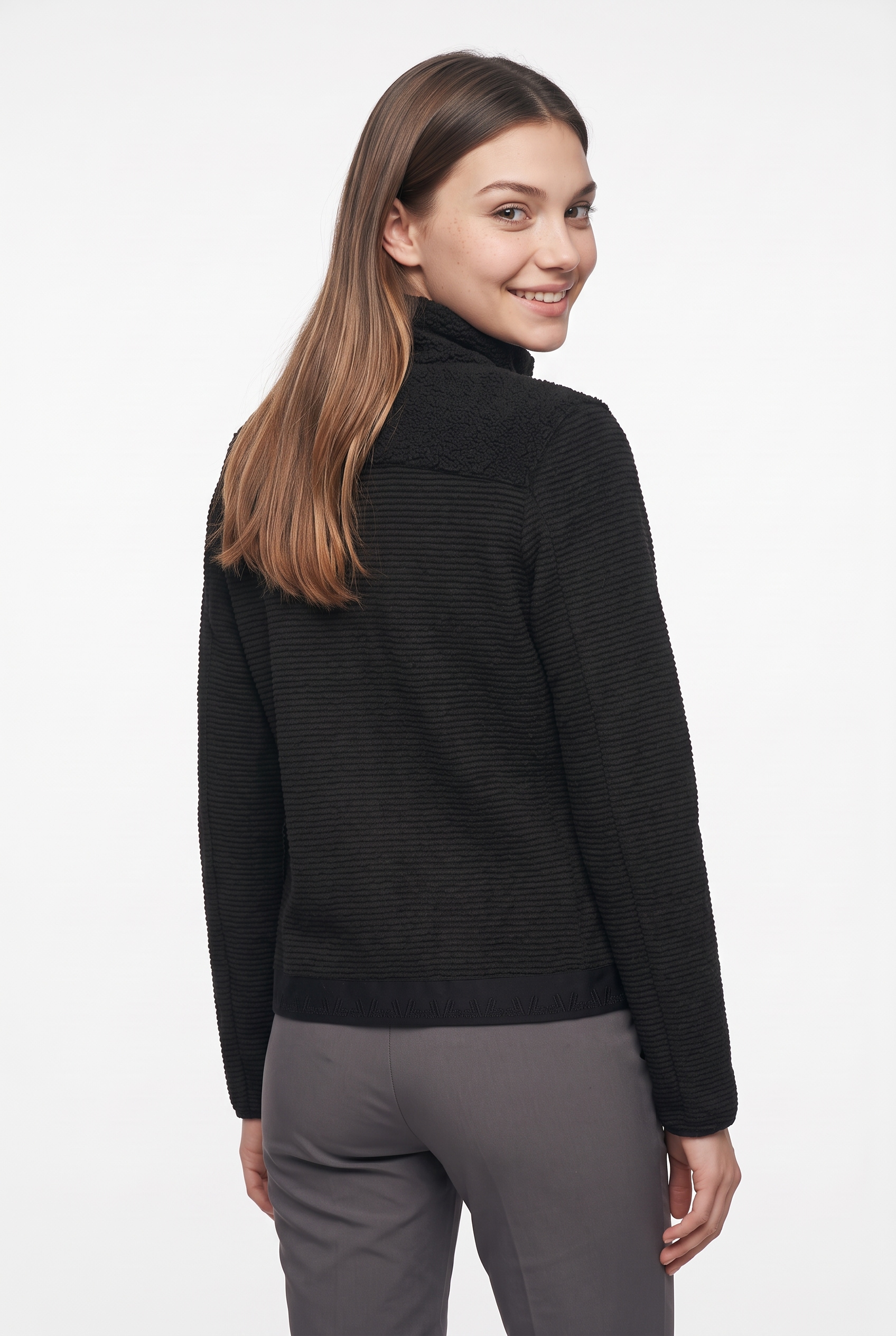 Luhta Veste en laine polaire »D STRICKFLEECEJACKE JACKARBY« en polyester, aussi disponible en grandes tailles