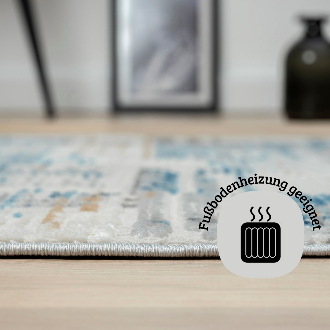 GOODproduct Teppich »Niamh, LAGERRÄUMUNG!« rechteckig 8 mm Höhe Kurzflor, modernes Design, pflegeleicht, Wohnzimmer