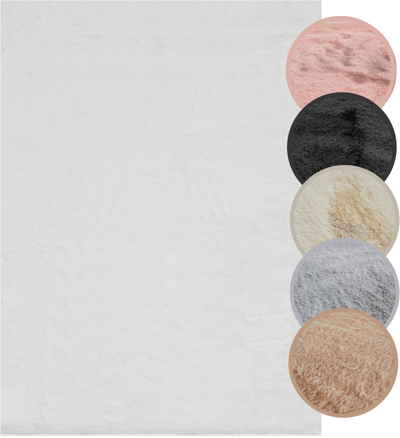 GOODproduct Hochflor-Teppich »Lugano« rechteckig 30 mm Höhe Kunstfell, Uni Farben, sehr weich & kuschelig
