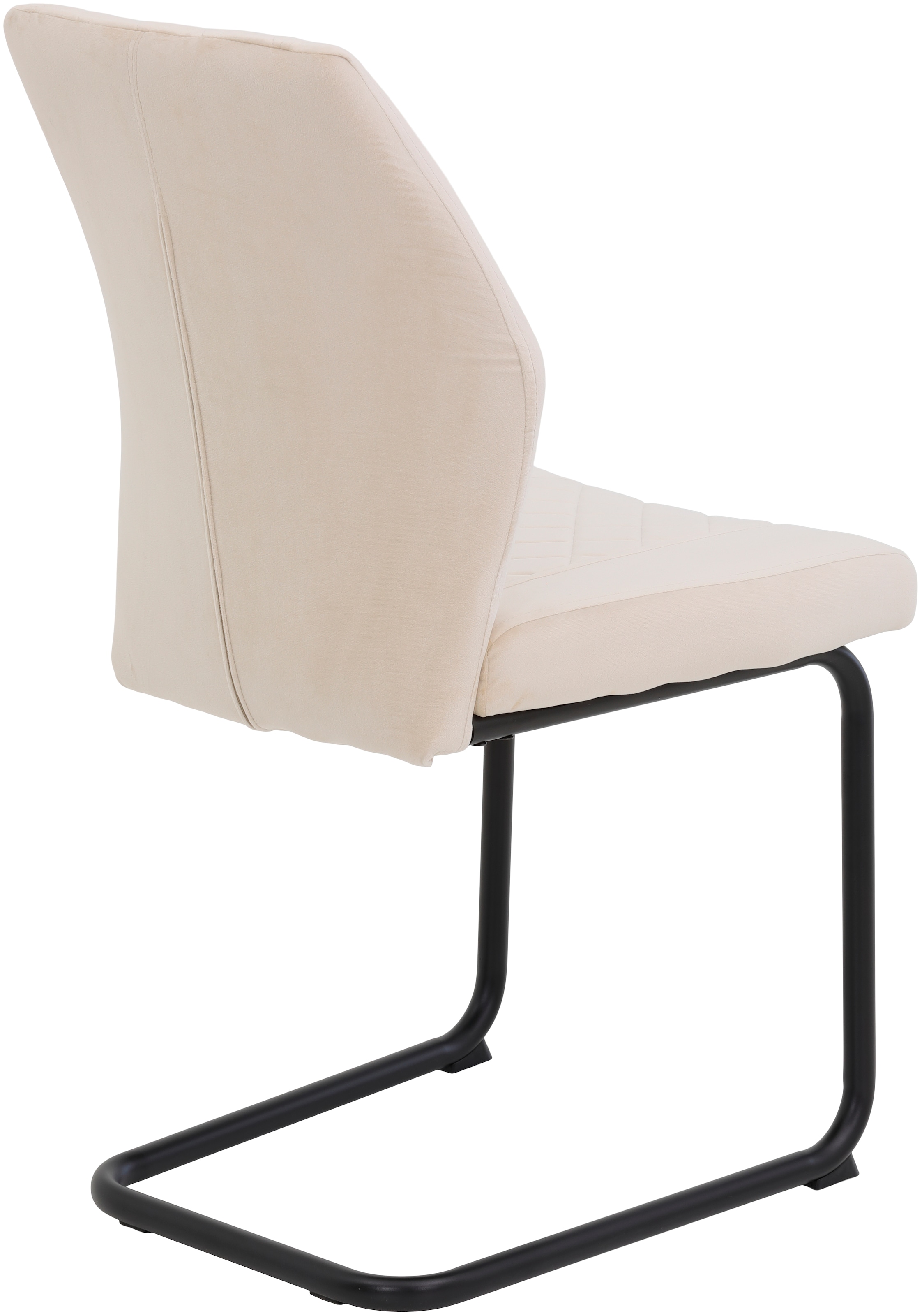 HELA Chaise cantilever »Freischwinger DALLAS 140kg belastbar, mit Rautensteppung« (Set) 4 cuisEsszimmerstuhl, Rücken und Sitz ergonomisch gepolstert