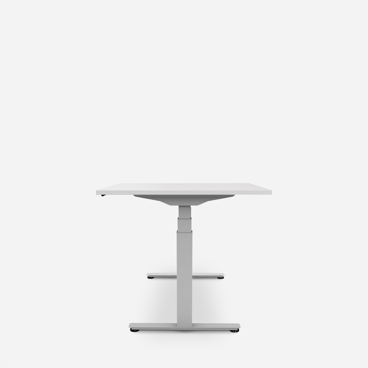   »WRK21 Schreibtisch Work 120 x 80 cm, Höhenverstellbar, Weiss Uni / Grau« ()