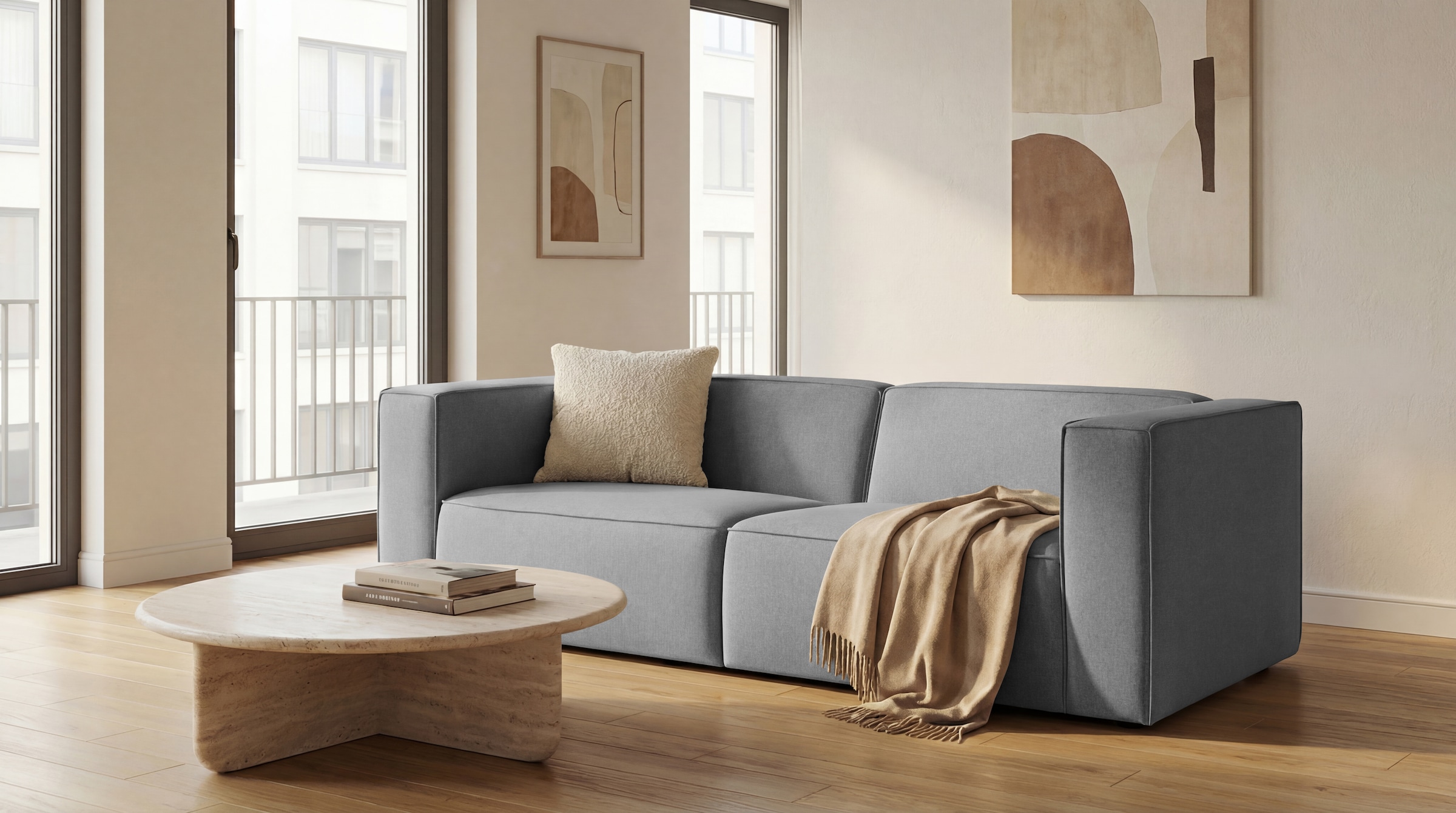 GOODproduct 3-places »Dalby« assise extra profonde, avec couture Keder, confort d'assise agréable