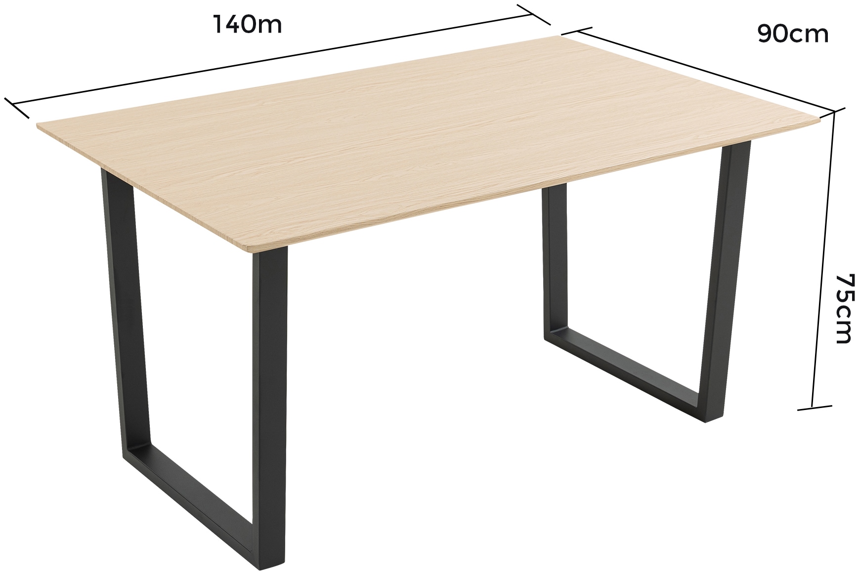 Duo Collection Table de salle à manger »Tisch Nala« 1 cuis tlg. structure métallique stable