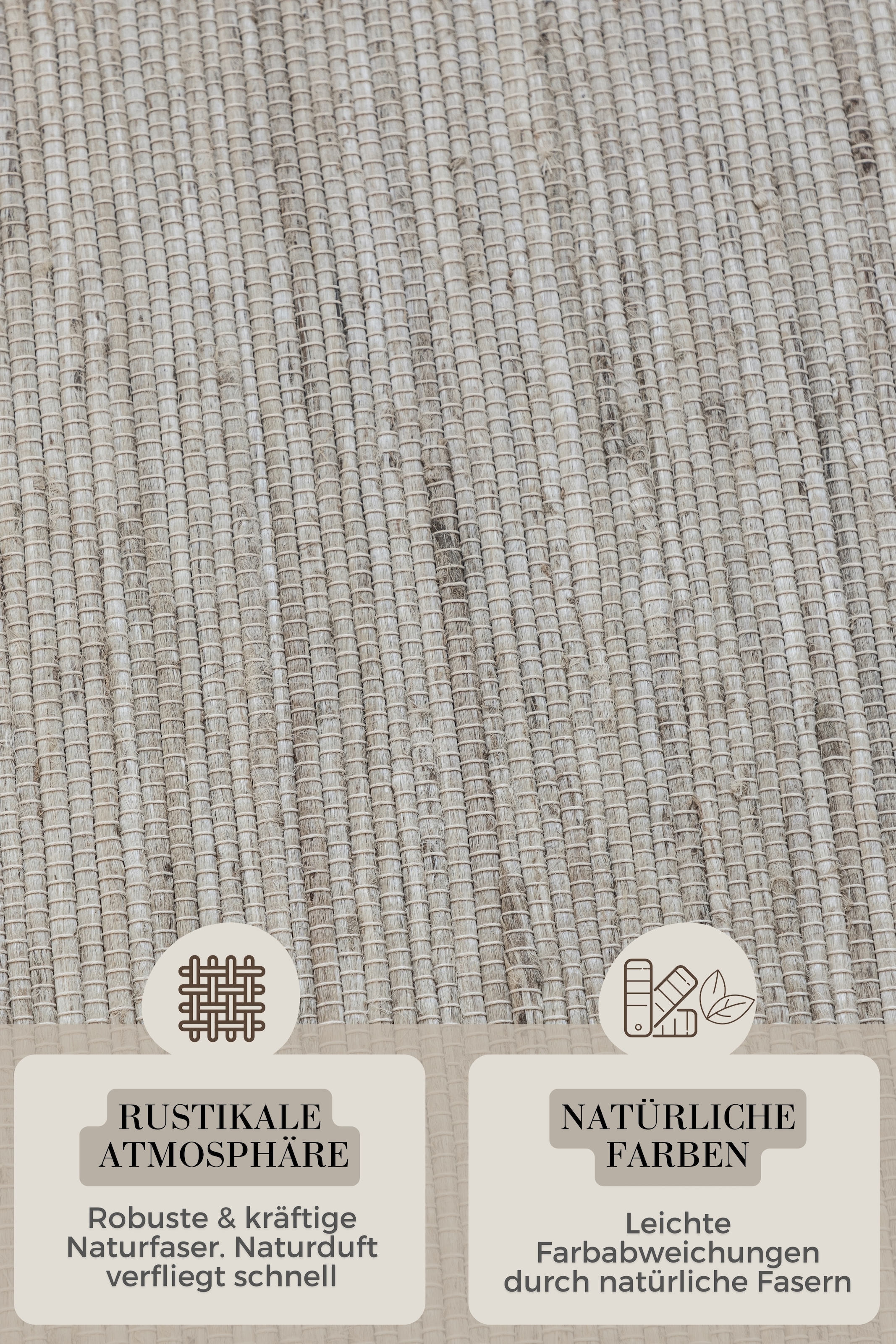 HANSE Home Tapis »Dhaka Juteteppich« Rectangulaire 5 mm Höhe Läufer, handgewebt, Jute, Wolle, Natur, Wohnzimmer, Flur, Klassisch