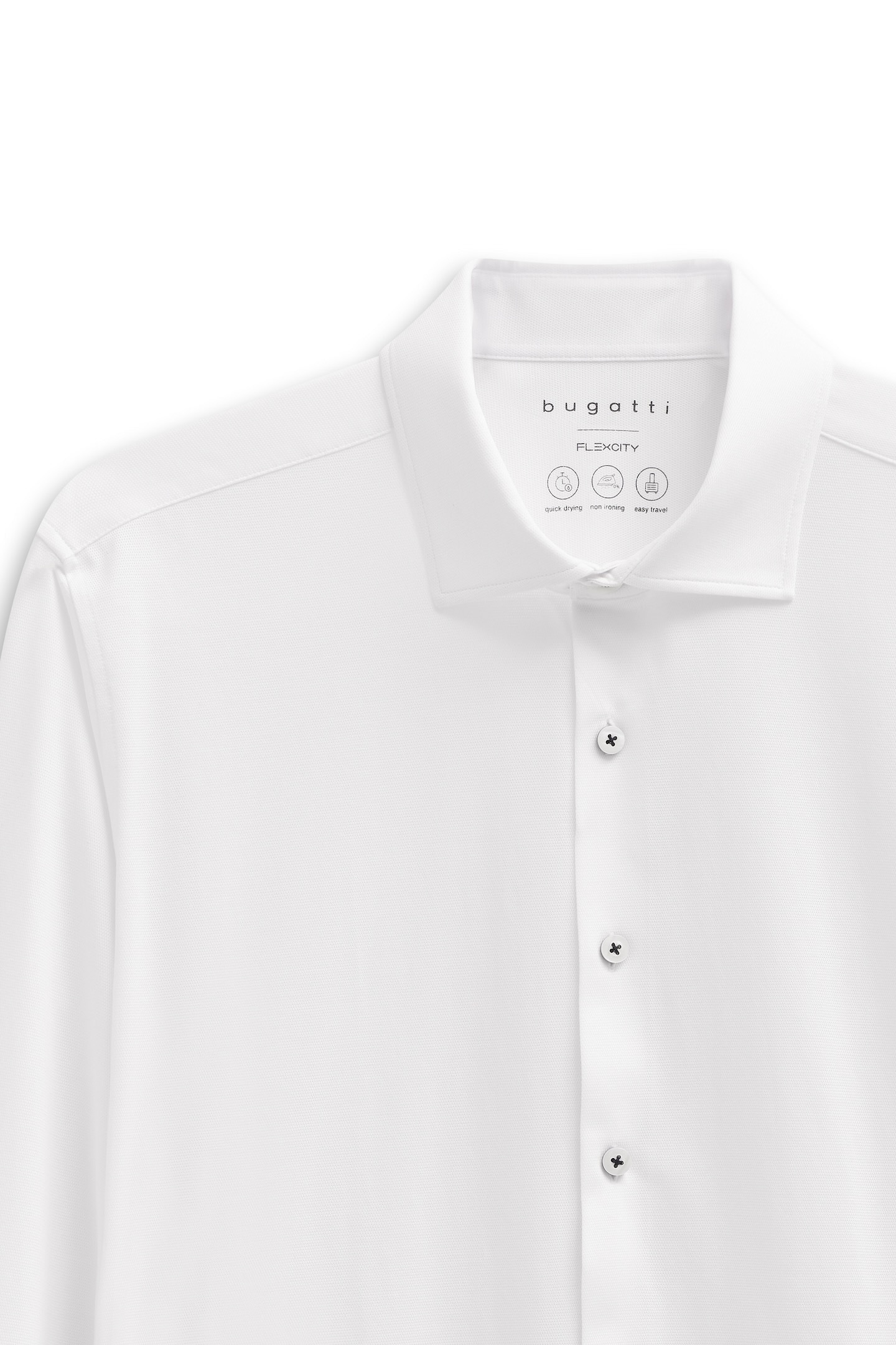 bugatti Chemise à manches longues »Modern Fit« mit Kent-Kragen und Stretch-Funktion