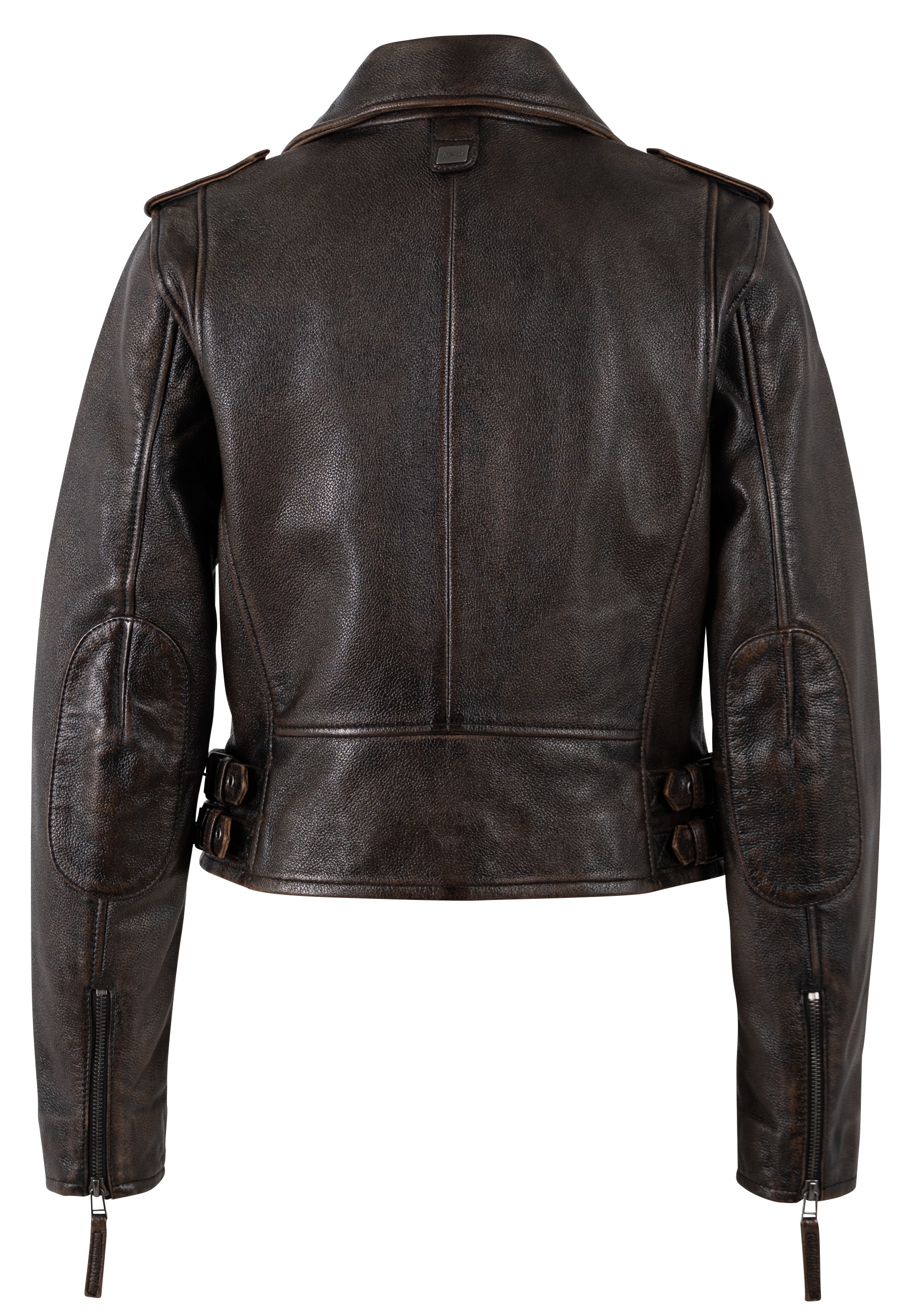 Mauritius Veste en cuir »MWKatica« avec col revers, look vintage