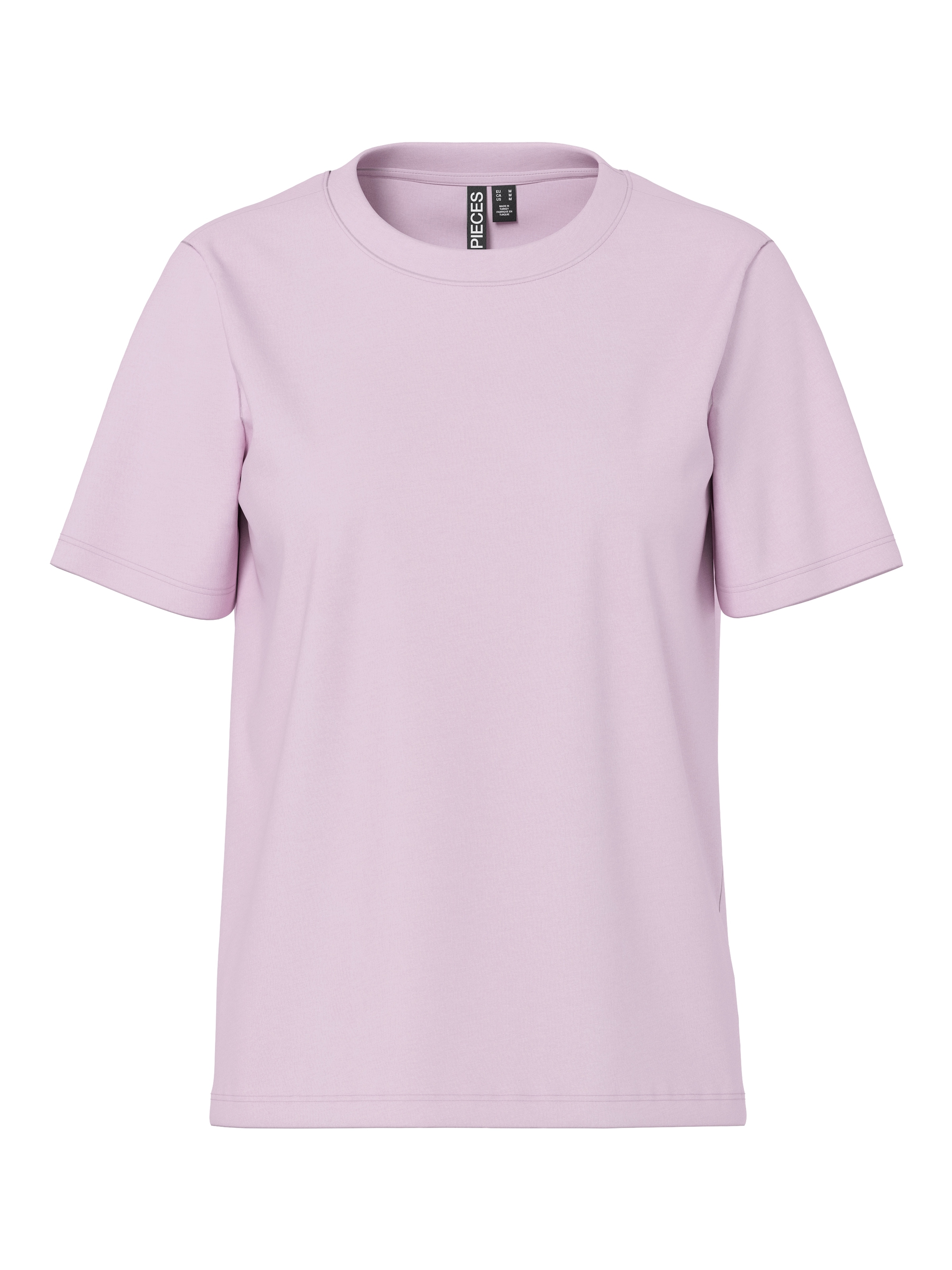 pieces Shirt à col rond »PCRIA SS SOLID TEE NOOS BC« coton, coupe régulière