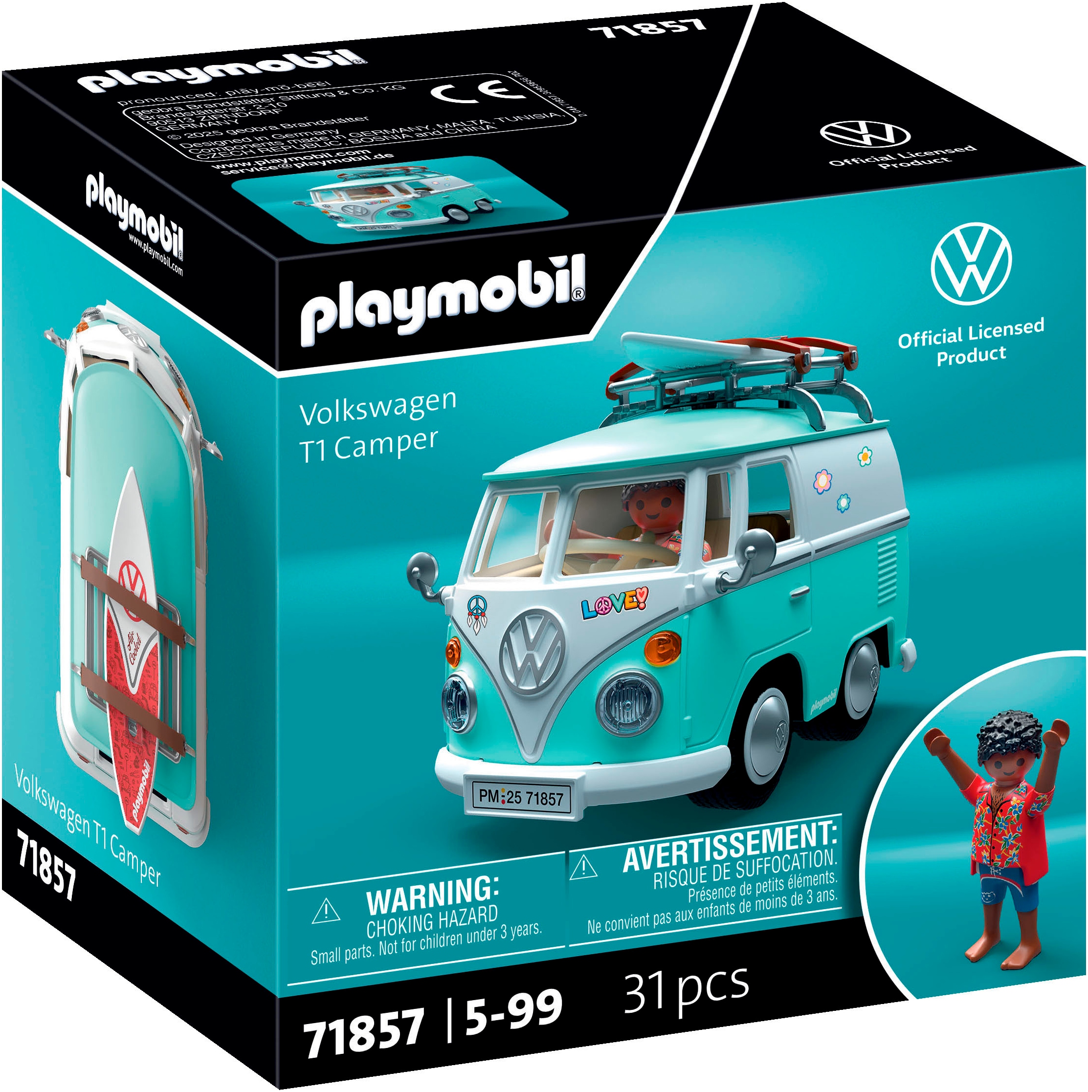 Playmobil® Konstruktions-Spielset »PLAYMOBIL X Volkswagen T1 Camper (71857), Cars« Made in Europe