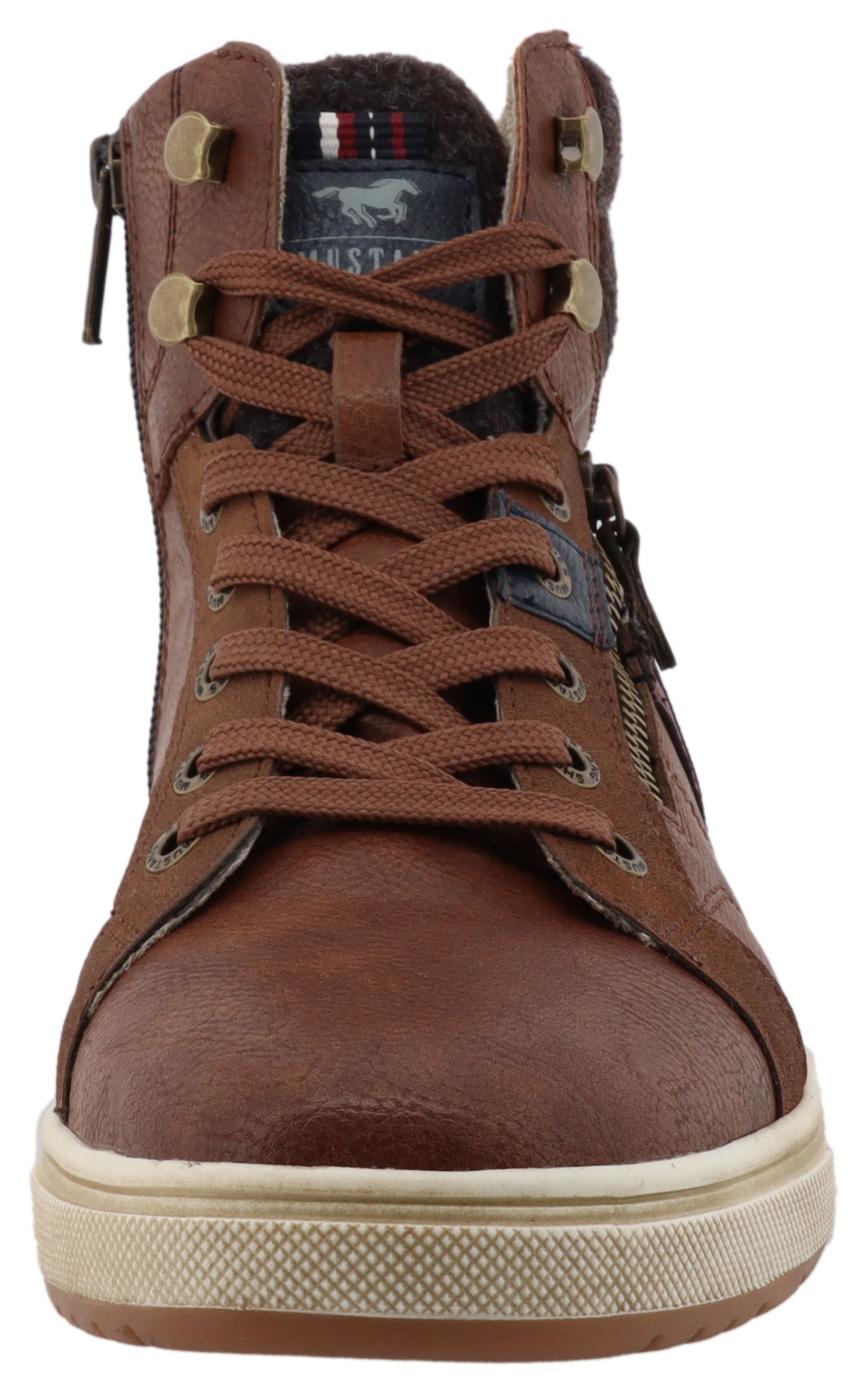 Mustang Shoes Sneakers »Merian«  baskets montantes, bottines à lacets avec fermeture éclair