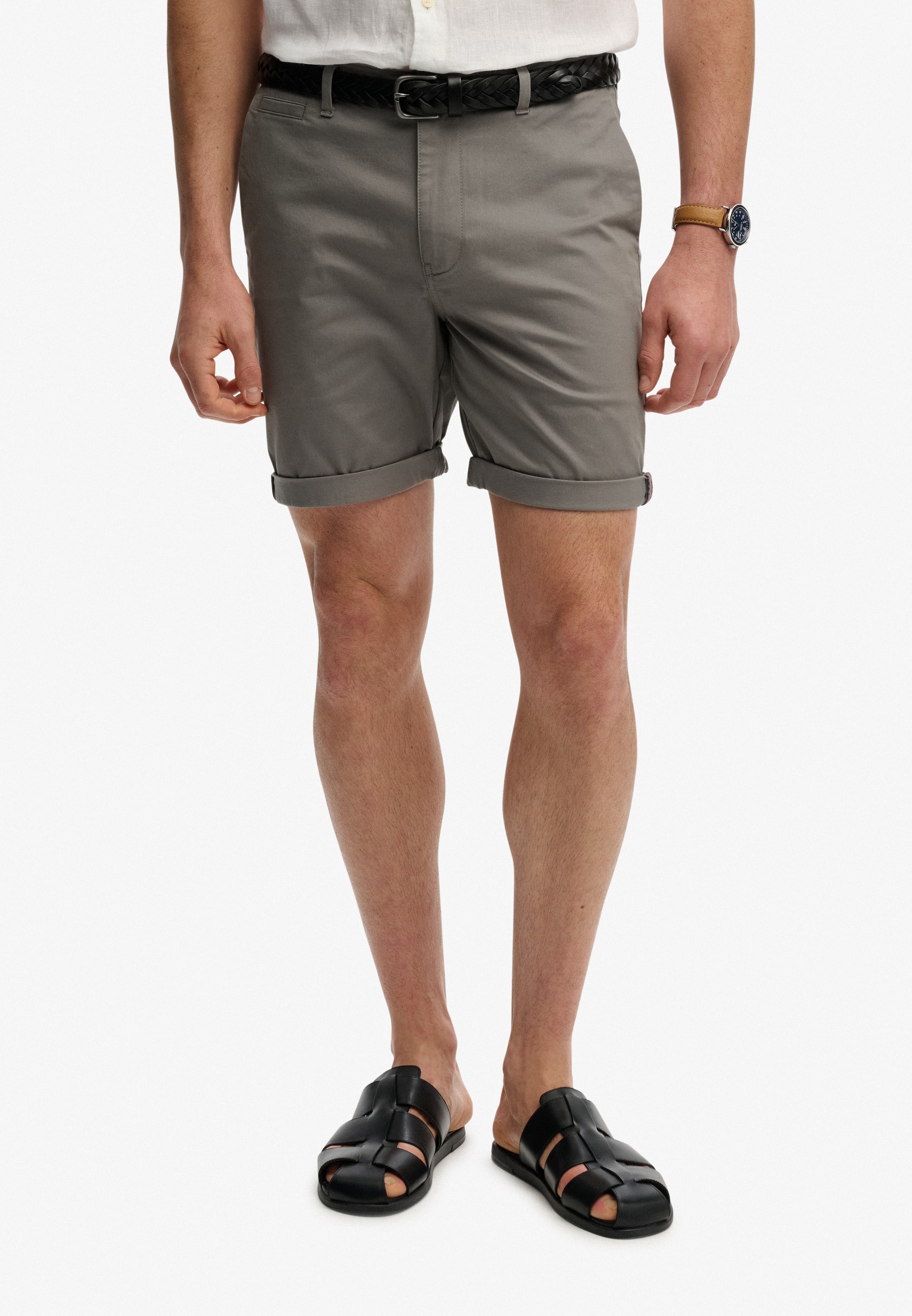 Superdry Short en chino »PREMIUM REGULAR CHINO SHORT«  mélange de coton avec élasthanne, Relaxed Fit, uni, longueur genou