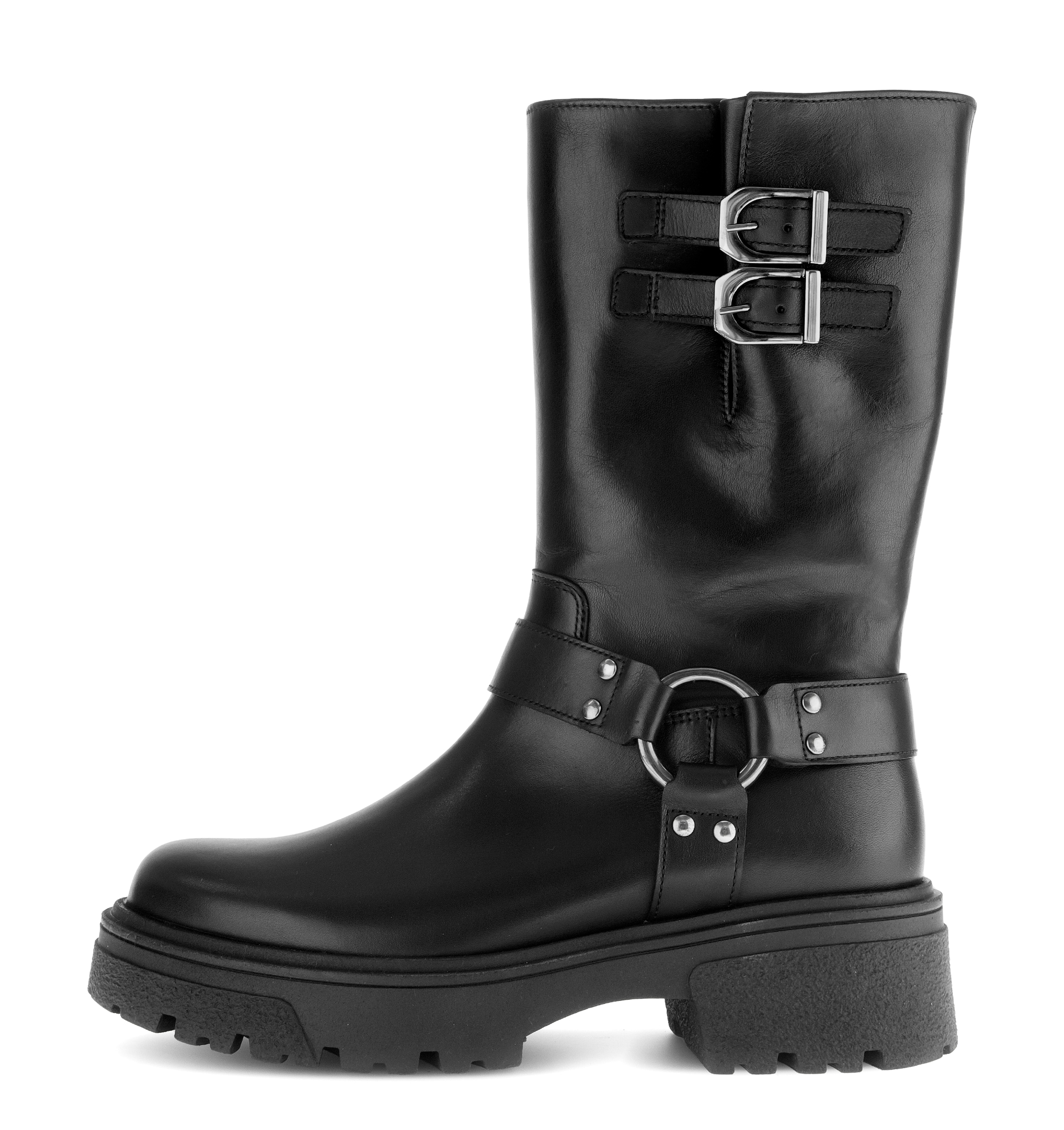 Gabor Stiefel  , Blockabsatz, Kurzstiefel, Boots mit Nieten und Zierriegel