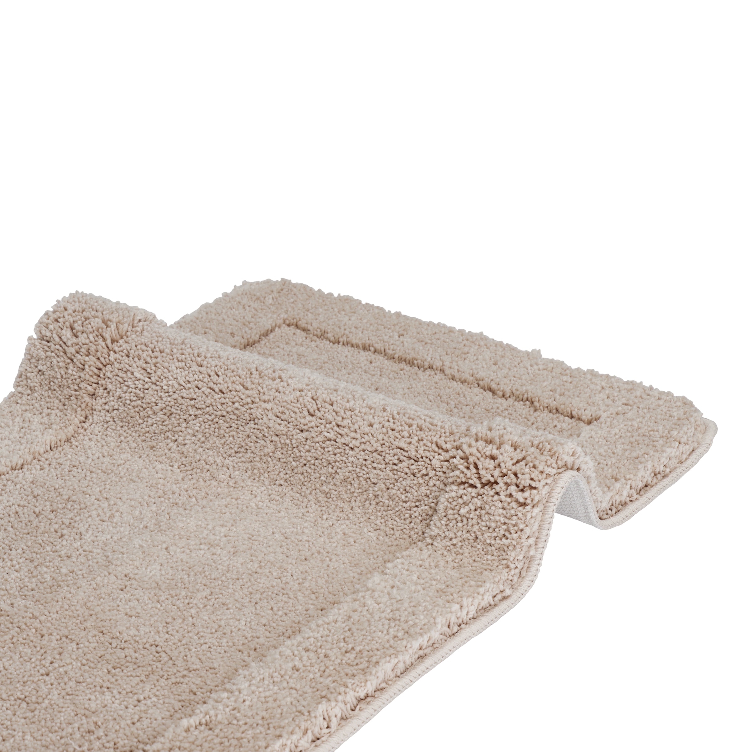 GOODproduct Badematte »Sanremo mit Rahmen, Badvorleger, Badezimmer, sehr weich, Hoch-Tief« Höhe 25 mm rutschhemmend beschichtet fussbodenheizungsgeeignet | schnell trocknend Badteppich, unifarben, rechteckig und als 3-tlg. Set erhältlich