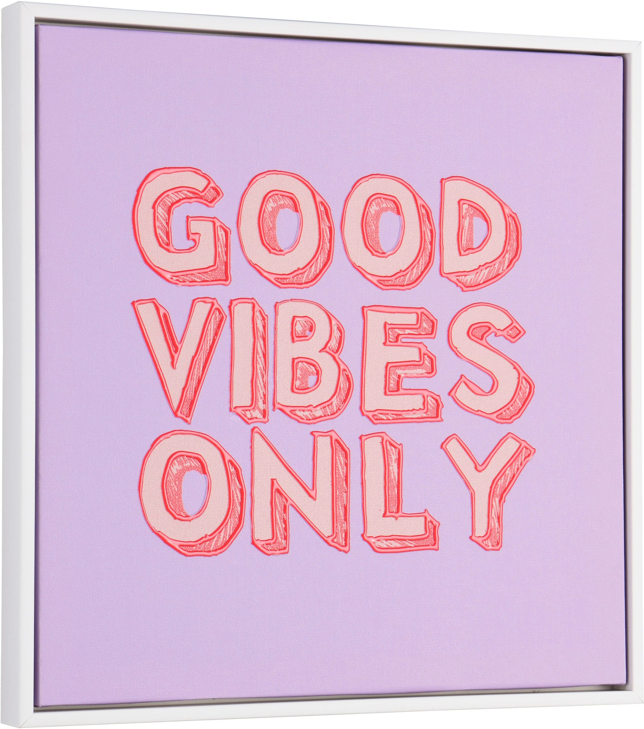 MIRRORS AND MORE Impression d'art »ONLY« 1 cuis tlg. Œuvre d'art avec message positif