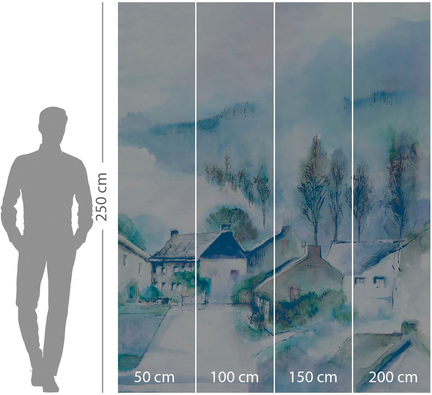 Komar Vliestapete »Digitaldruck Vlies -  Hamlet - Grösse 200 x 250 cm« bedruckt glatt Wohnzimmer, Schlafzimmer