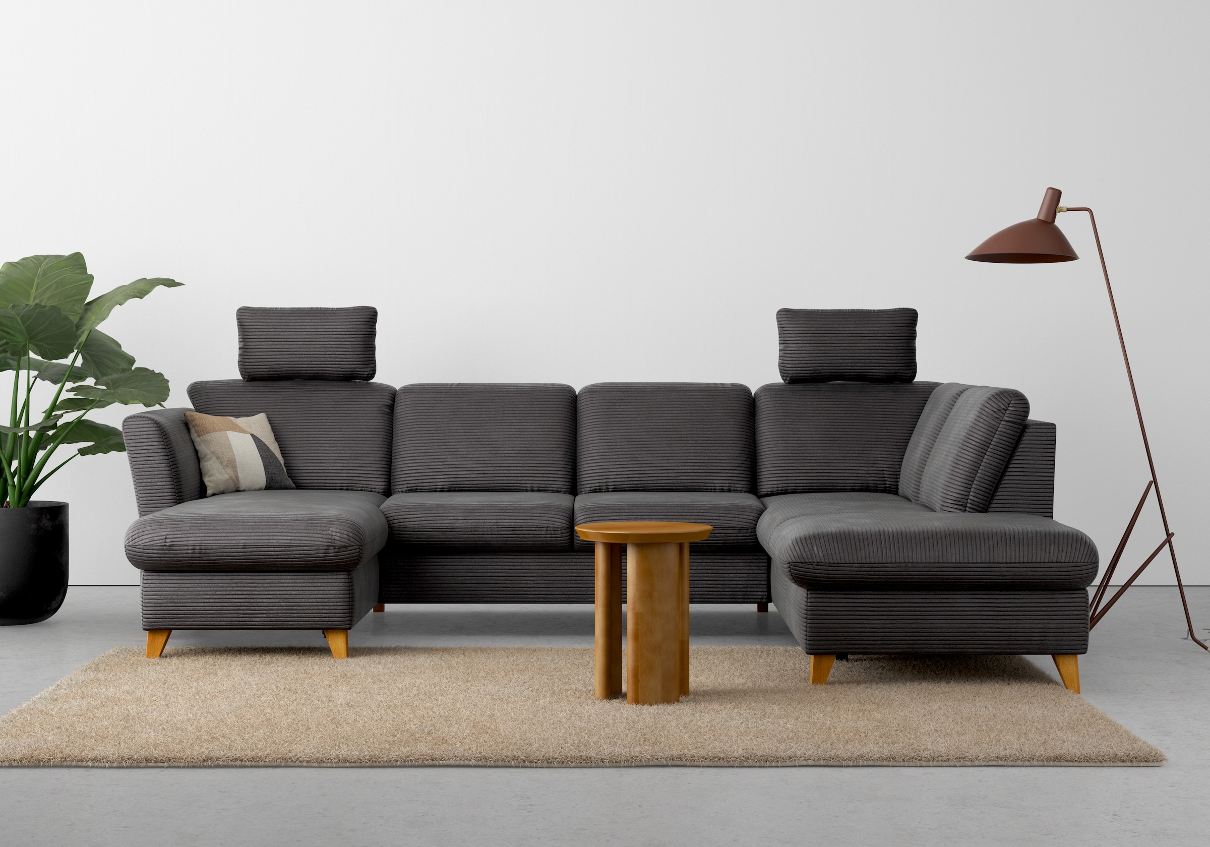 Home affaire Paysage de salon »Trelleborg U-Form« wahlweise mit Bettfunktion und Bettkasten, inkl. Federkern-Polsterung