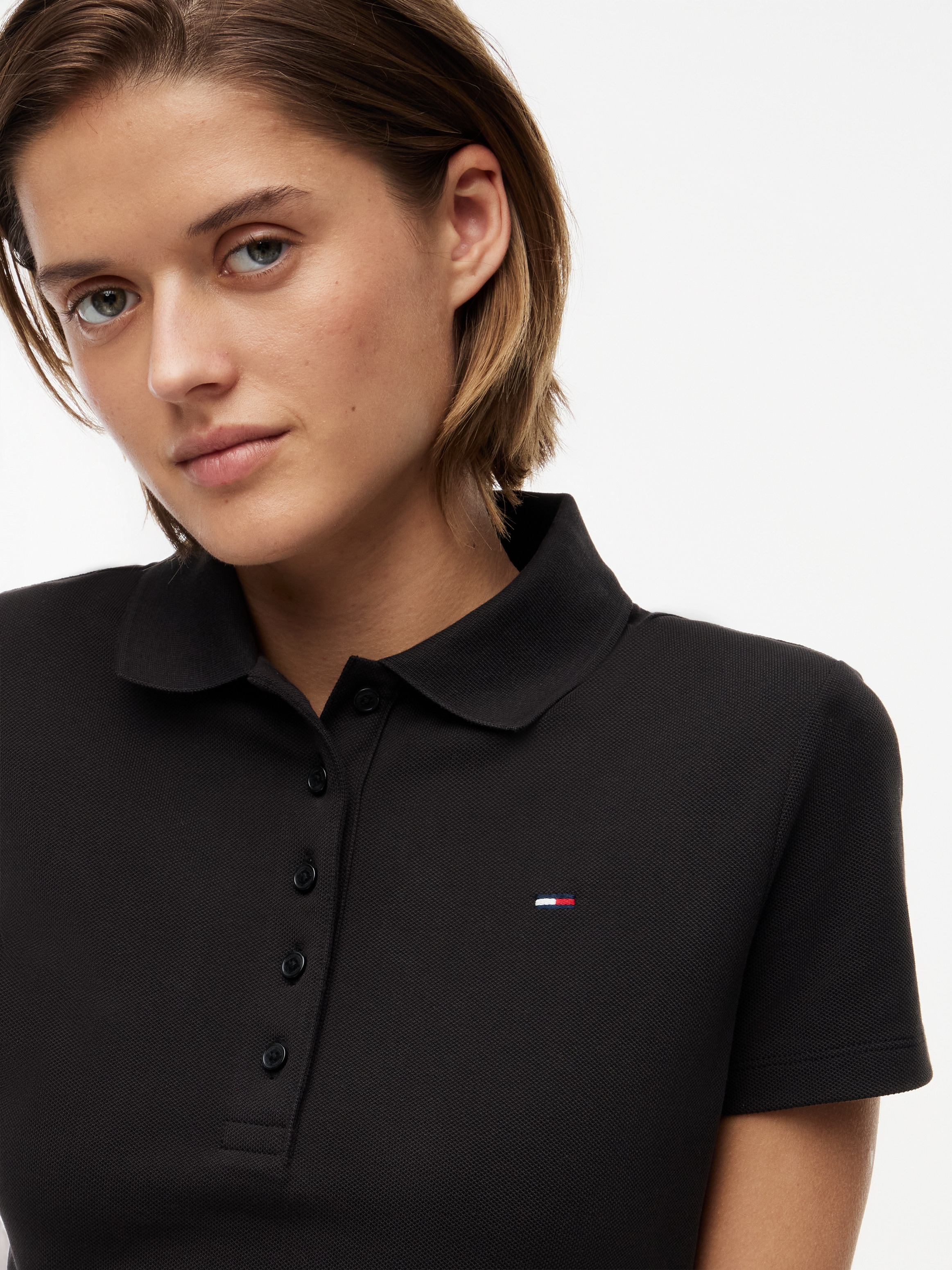 Tommy Jeans Polo »TJW SLIM ESSENTIAL SS POLO« Mélange de coton, coupe slim