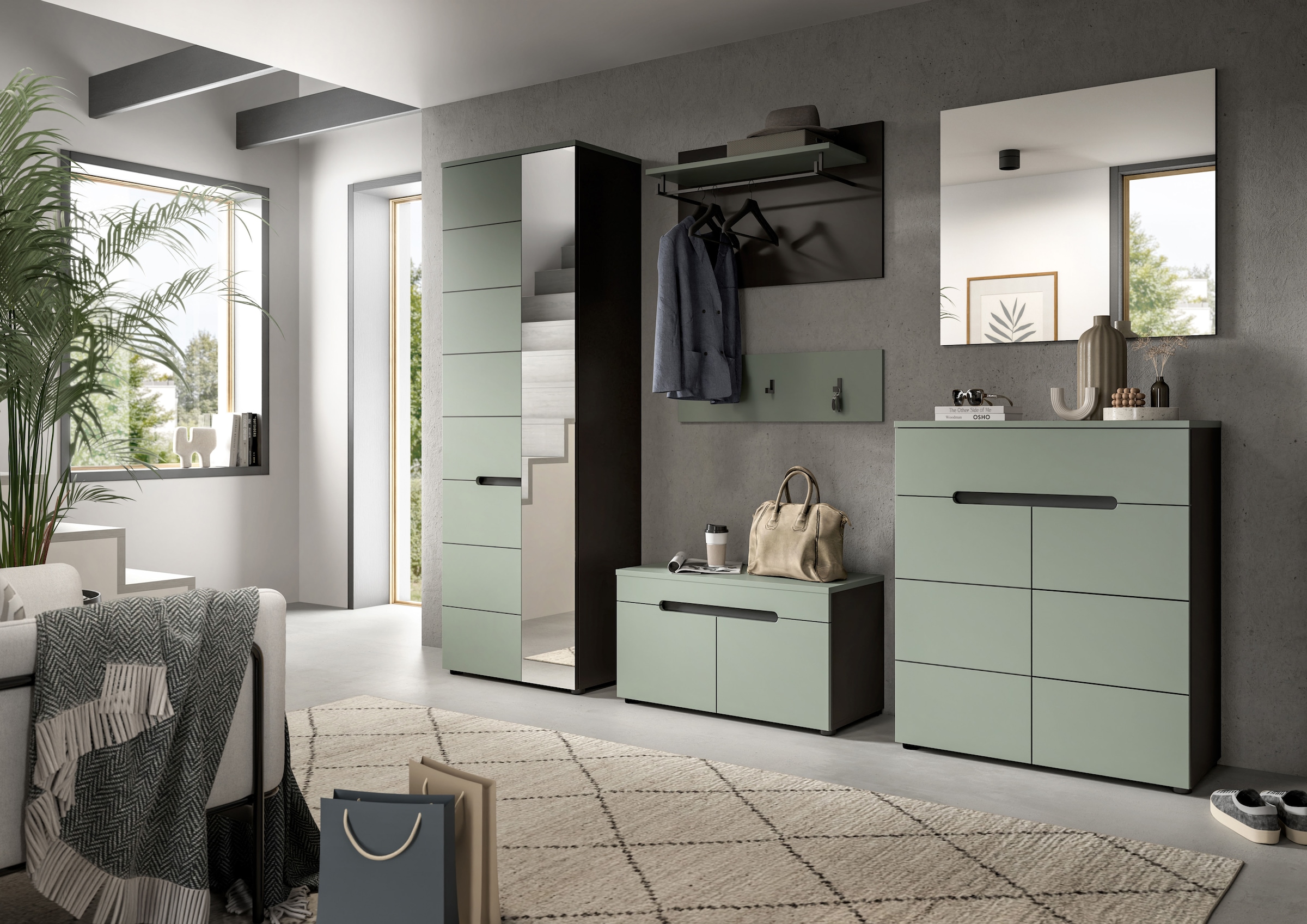 Home affaire Panneau de vestiaire »REHAT, TOPSELLER!, 2-teilig, bestehend aus: Paneel & Hakenleiste« in verschiedenen Farben erhältlich, 1 cuis tlg. Paneel, Hakenleiste, Wandboard, Garderobe, Garderobenleiste