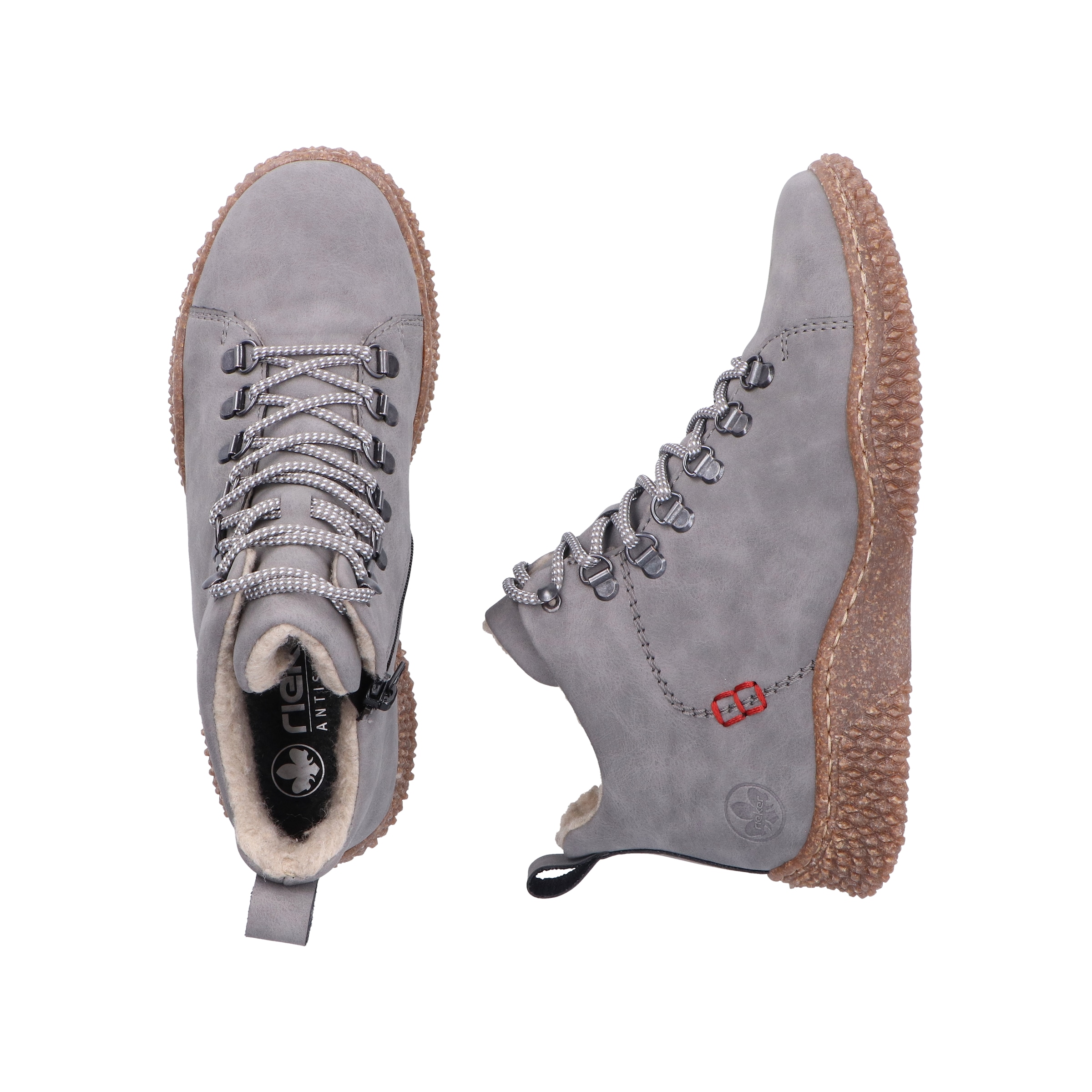 Rieker Winterboots  Schnürboots, Stiefelette, Profilsohle, mit Anziehlasche