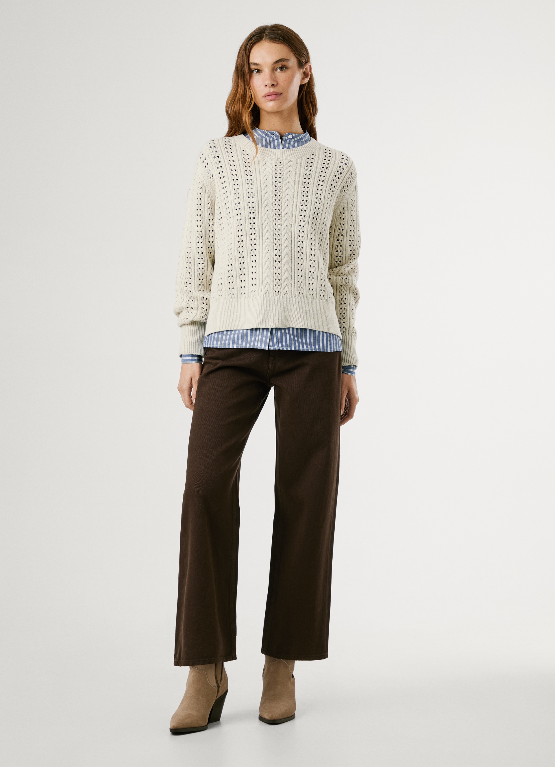 Pepe Jeans Pull en tricot »CANDIDE« mit Lochmuster