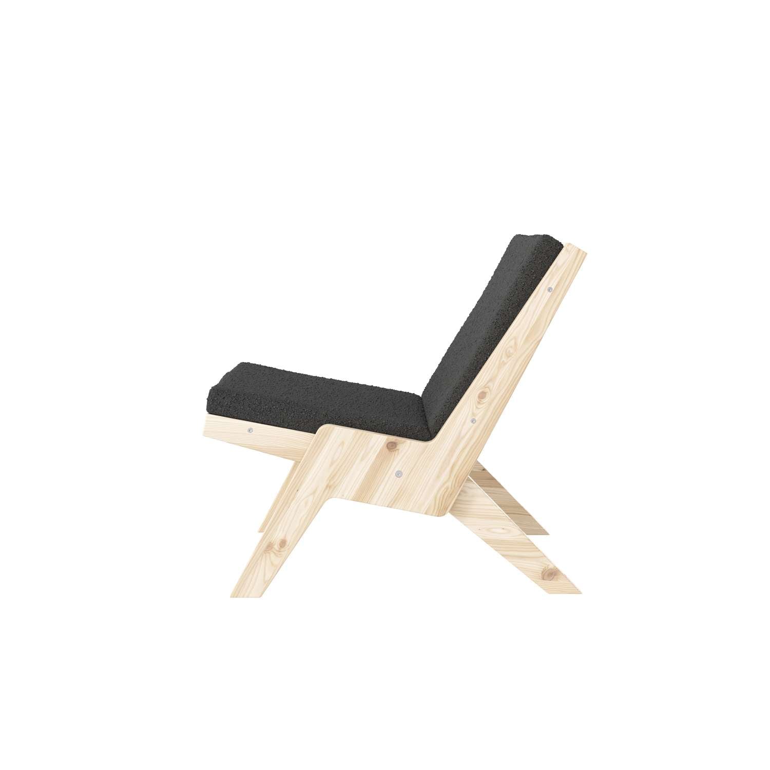 Karup Design Loungesessel »Sway Lounge Chair, ohne Armlehnen, aus FSC®-zertifiziertem Massivholz« Matratze mit Bouclé-Bezug in mehreren Farben, Made in Europe