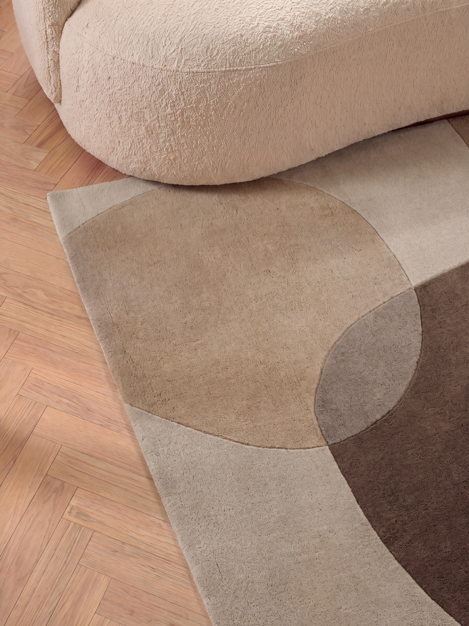 Villeroy & Boch Wollteppich »Ovia« rechteckig 17 mm Höhe Wolle, Natur,Handgemacht, Abstrakt, Kurzflor, Wohnzimmer, Schlafzimmer