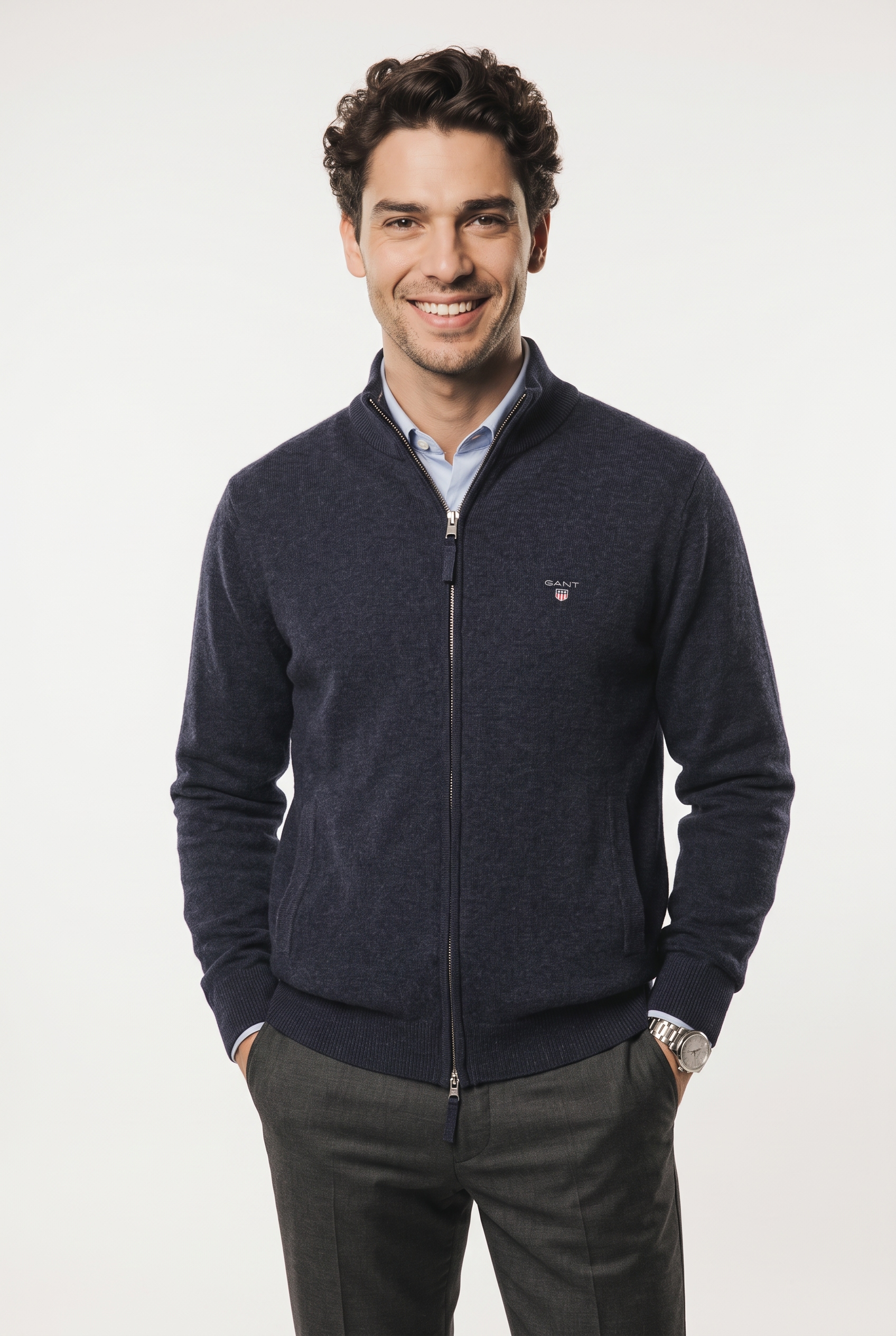 Gant Cardigan »SUPERFINE LAMBSWOOL« Reissverschluss, aus Wolle, regular fit