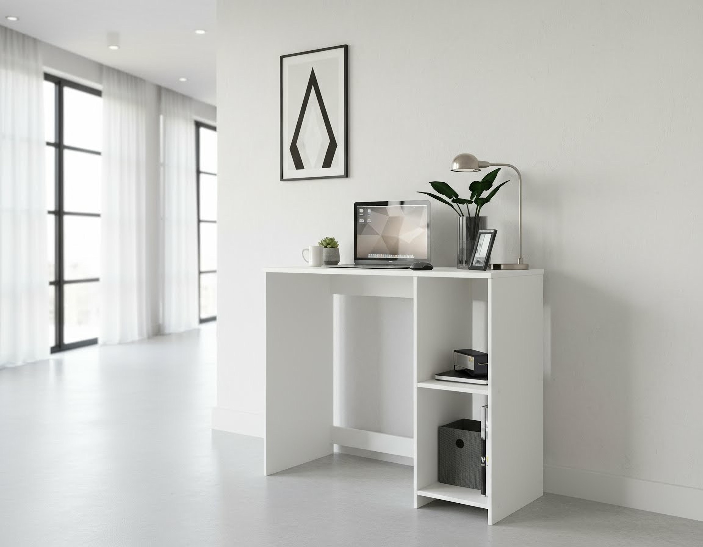 INOSIGN Bureau »BAKAR, Laptoptisch, Computertisch,« 2 offene Fächer, platzsparend, Breite 80 x Tiefe 40 cm