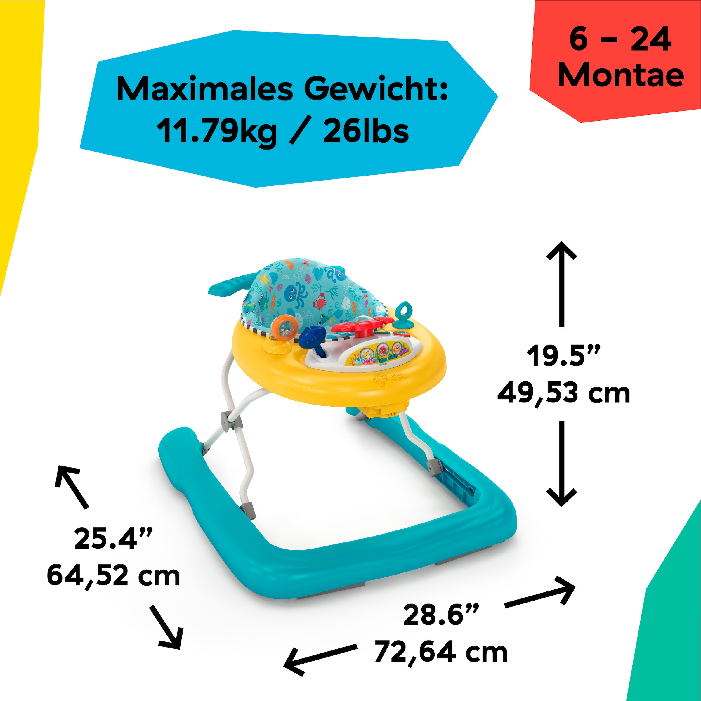 Baby Einstein Lauflernhilfe »Dive & Discover™ 3-in-1 Submarine Walker« mit Meeresgeräuschen und Melodien
