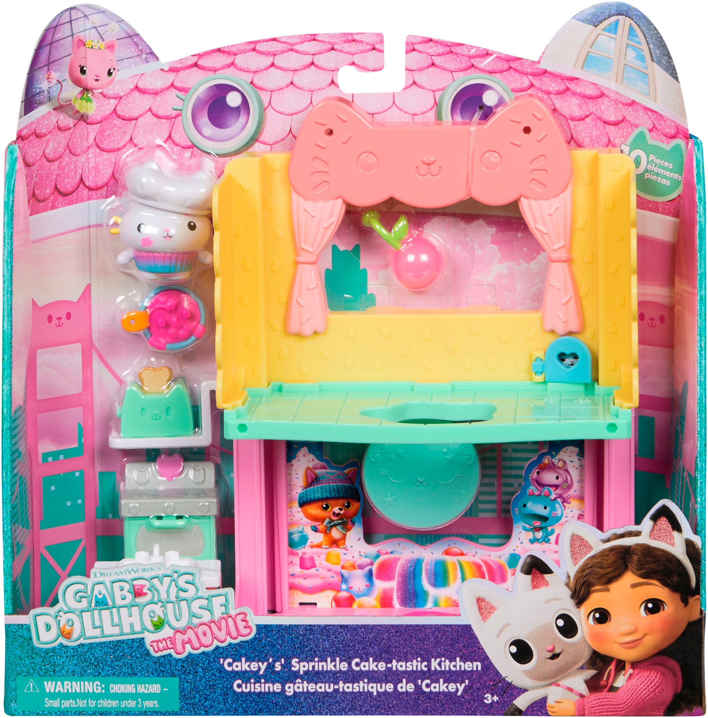 Spin Master Monde de jeu »Gabby’s Dollhouse: Der Film – Portal Raum« Cakeys zuckersüsse Sprinkleküche"