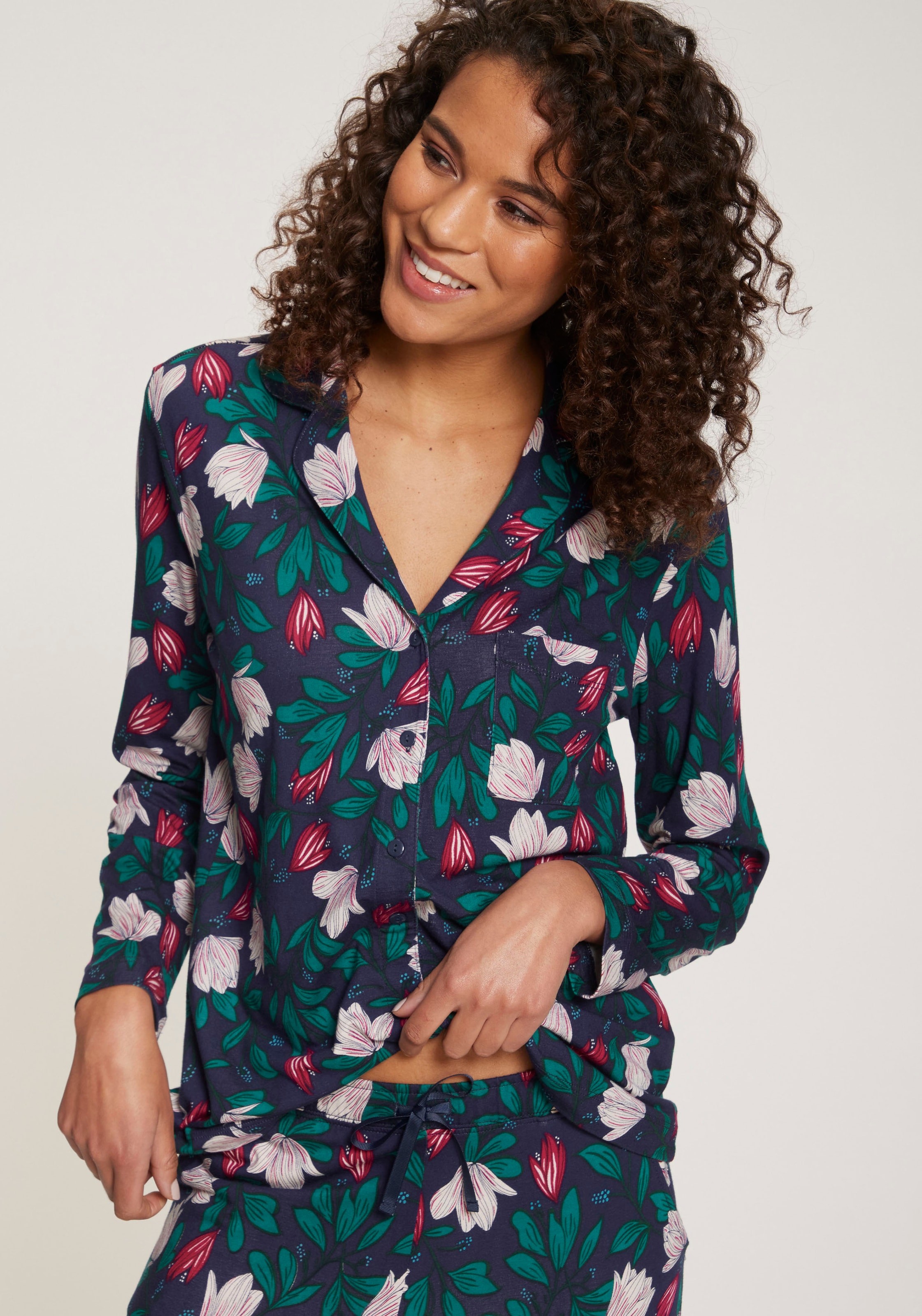 s.Oliver Pyjama Set, 2 tlg. im klassischen Stil