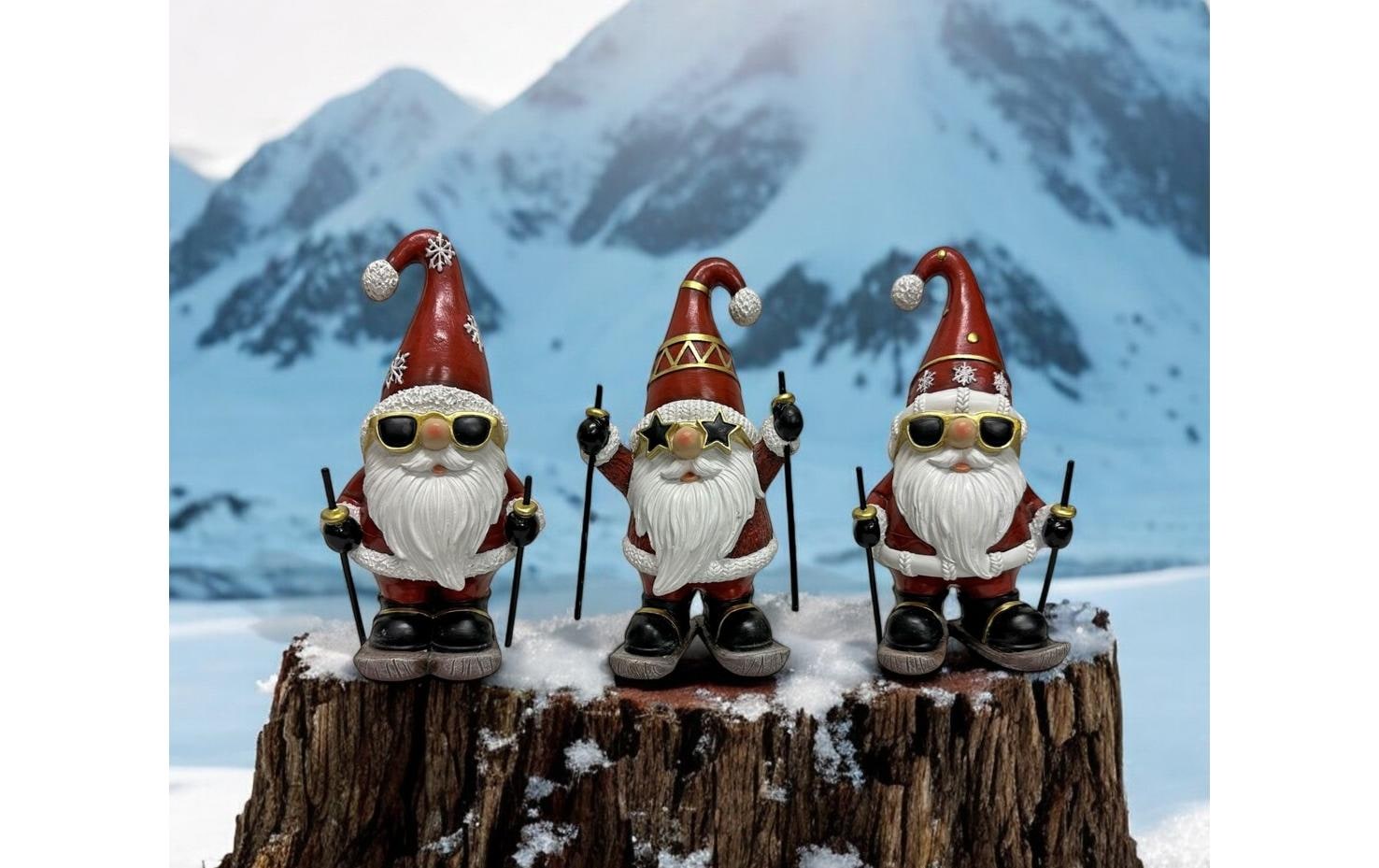   Weihnachtsfigur »Dameco Santa auf Ski 3-er Set«