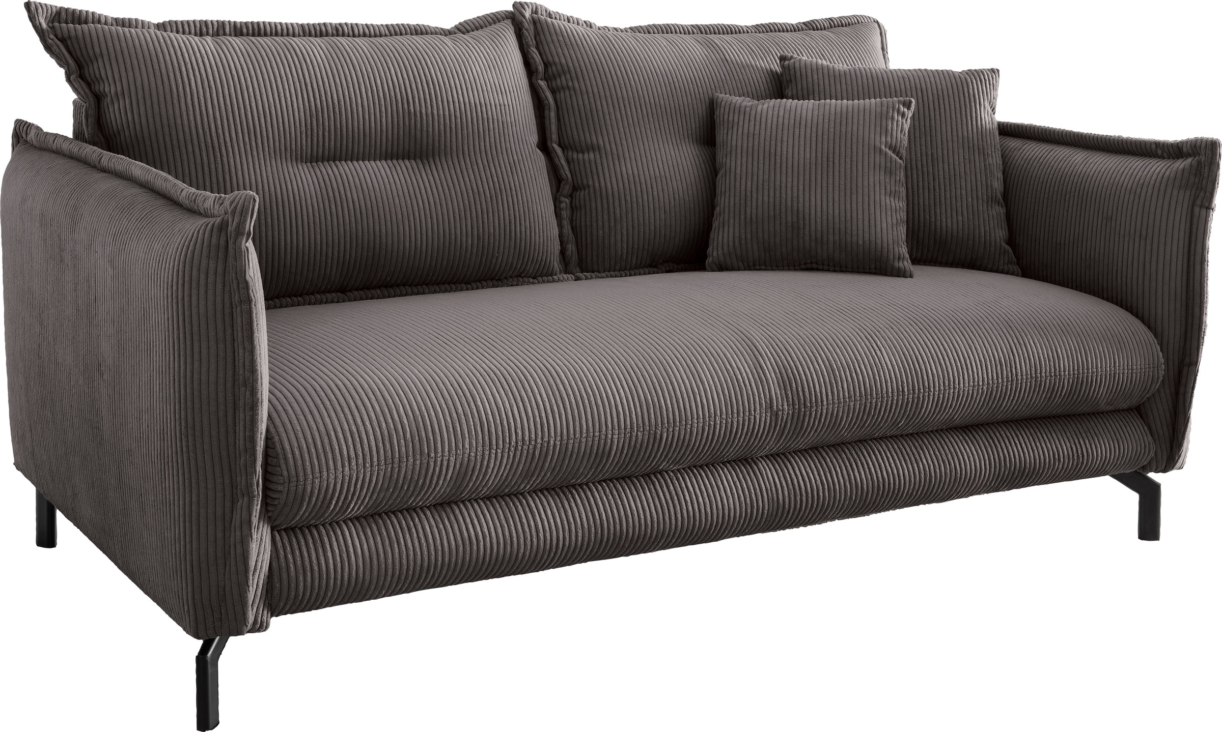 Home affaire Ecksofa »Lazio modern und bequem, schmale Armlehnen, tolle Detailverarbeitung« zwei verschiedene Fussfarben wählbar